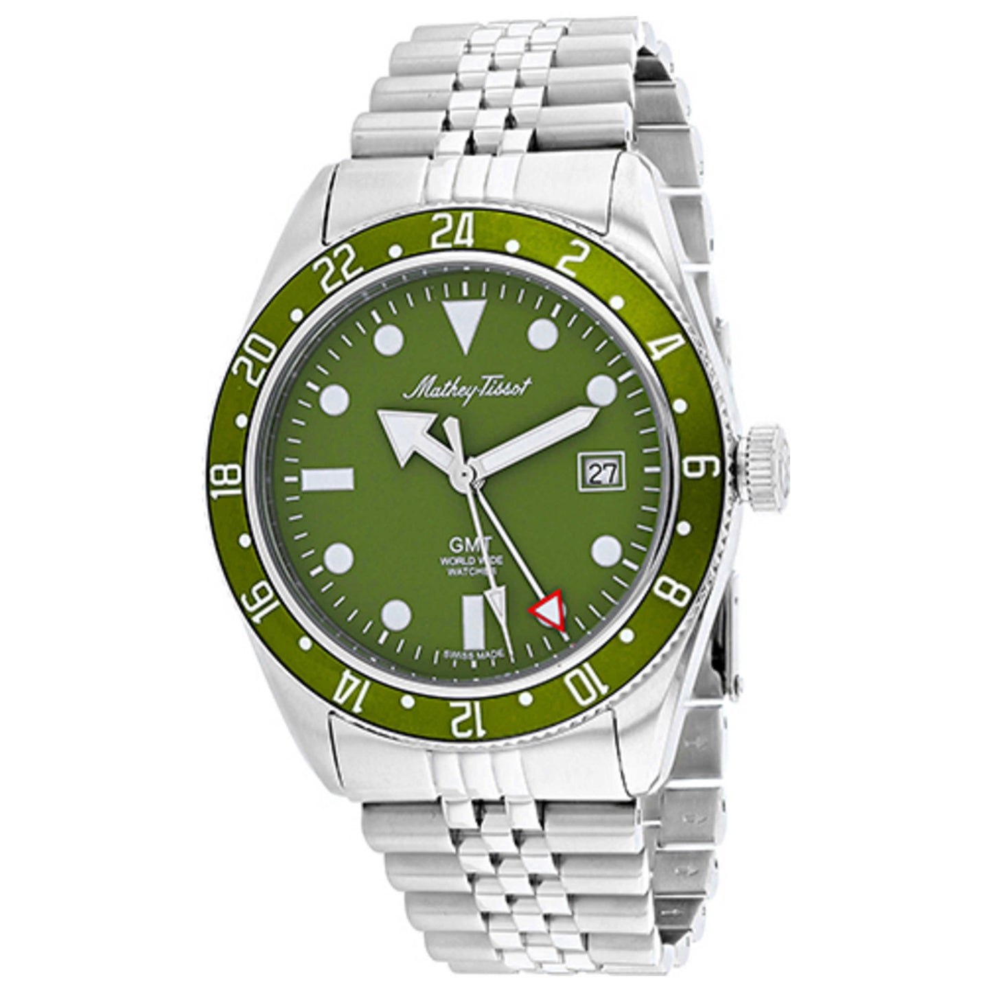 Front view of Mathey Tissot Rolly Vintage Men's Quartz Watch H902AV