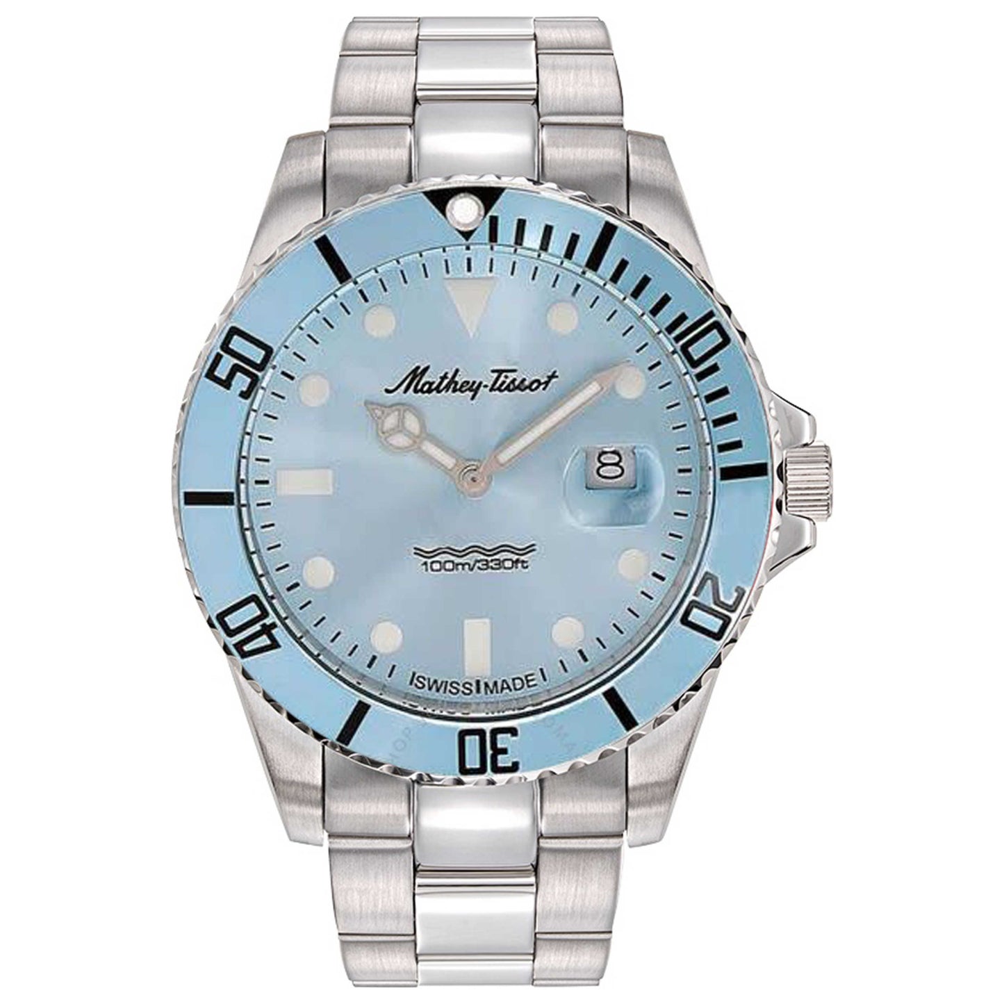 Front view of Mathey Tissot Mathy Vintage Q. Men's Quartz Watch H908ABU