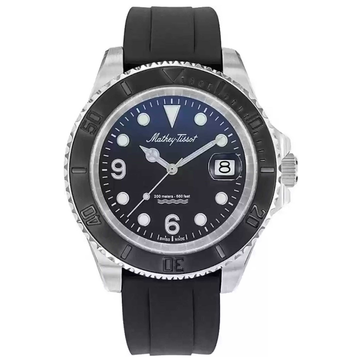 Front view of Mathey Tissot Mathy Design Men's Quartz Watch H909ABU