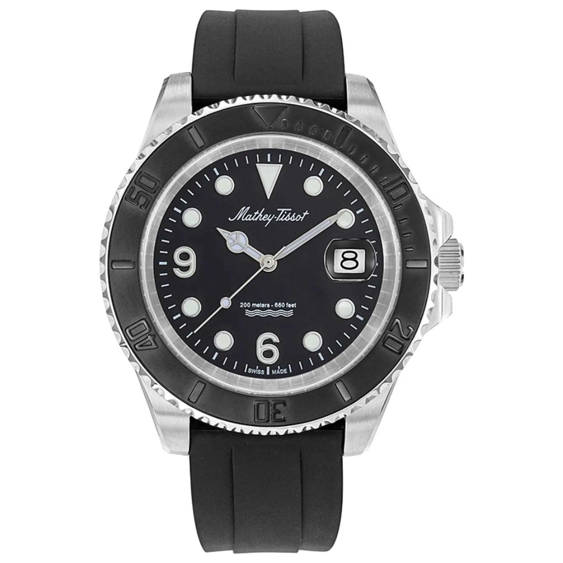 Front view of Mathey Tissot Mathy Design Men's Quartz Watch H909AN