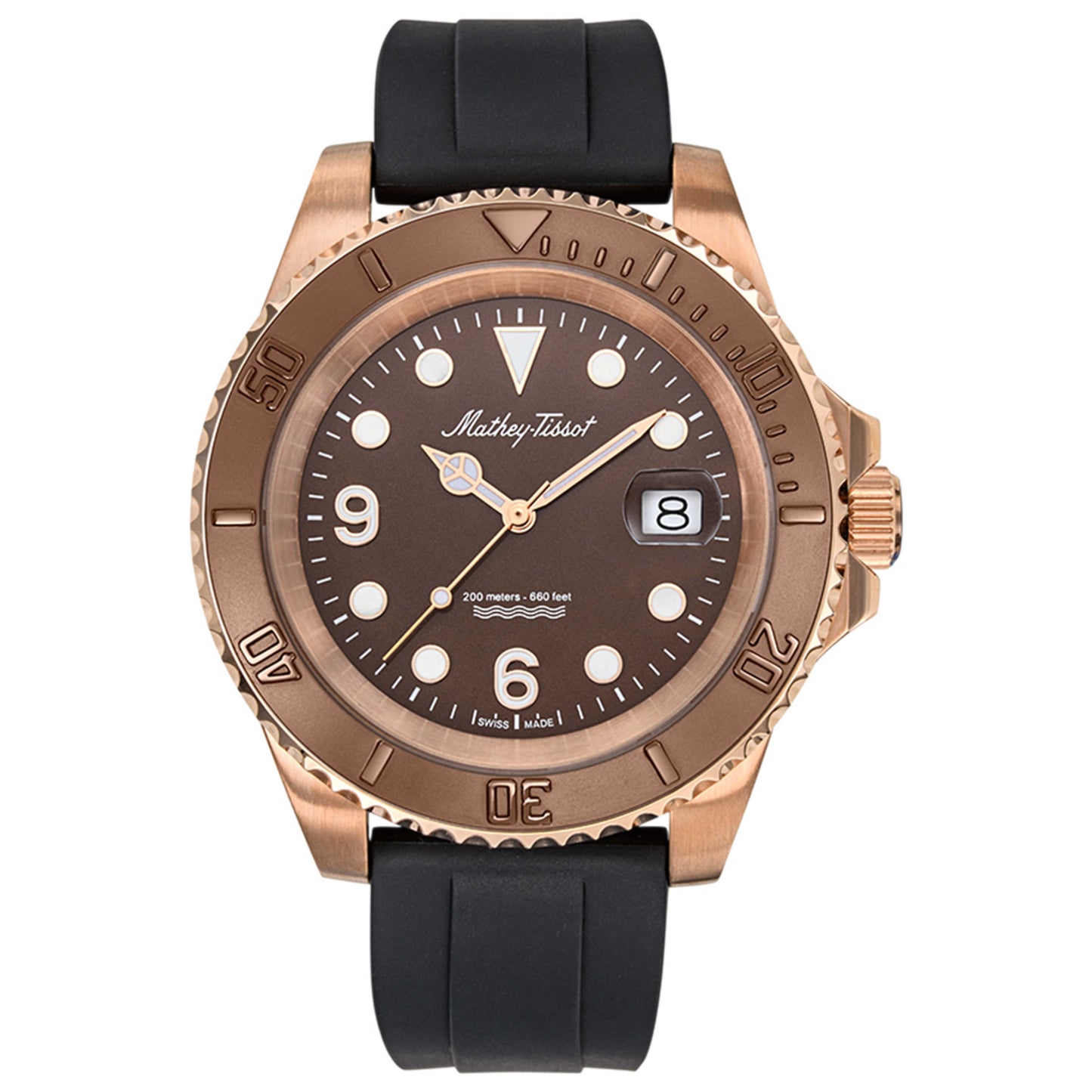 Front view of Mathey Tissot Classic Men's Quartz Watch H909PM