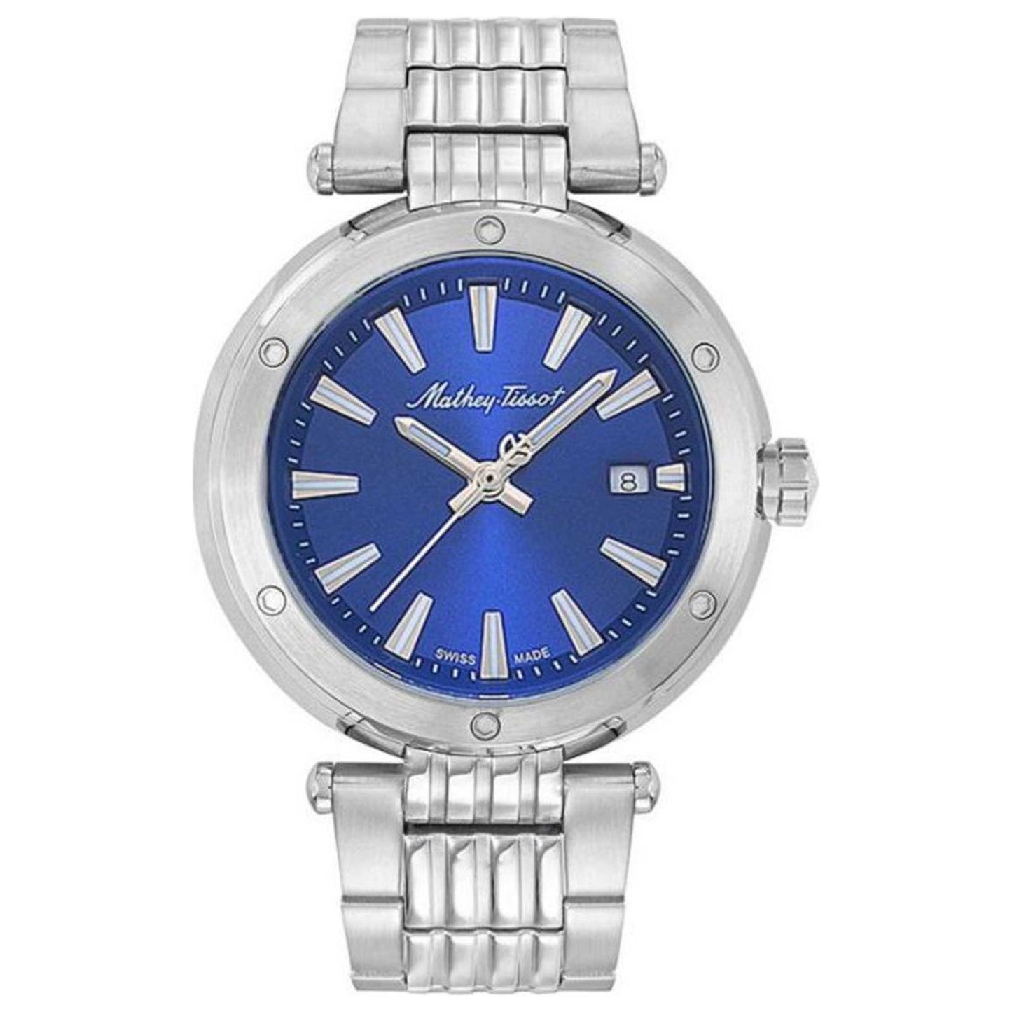 Front view of Mathey Tissot Neptune Men's Quartz Watch H912ABU