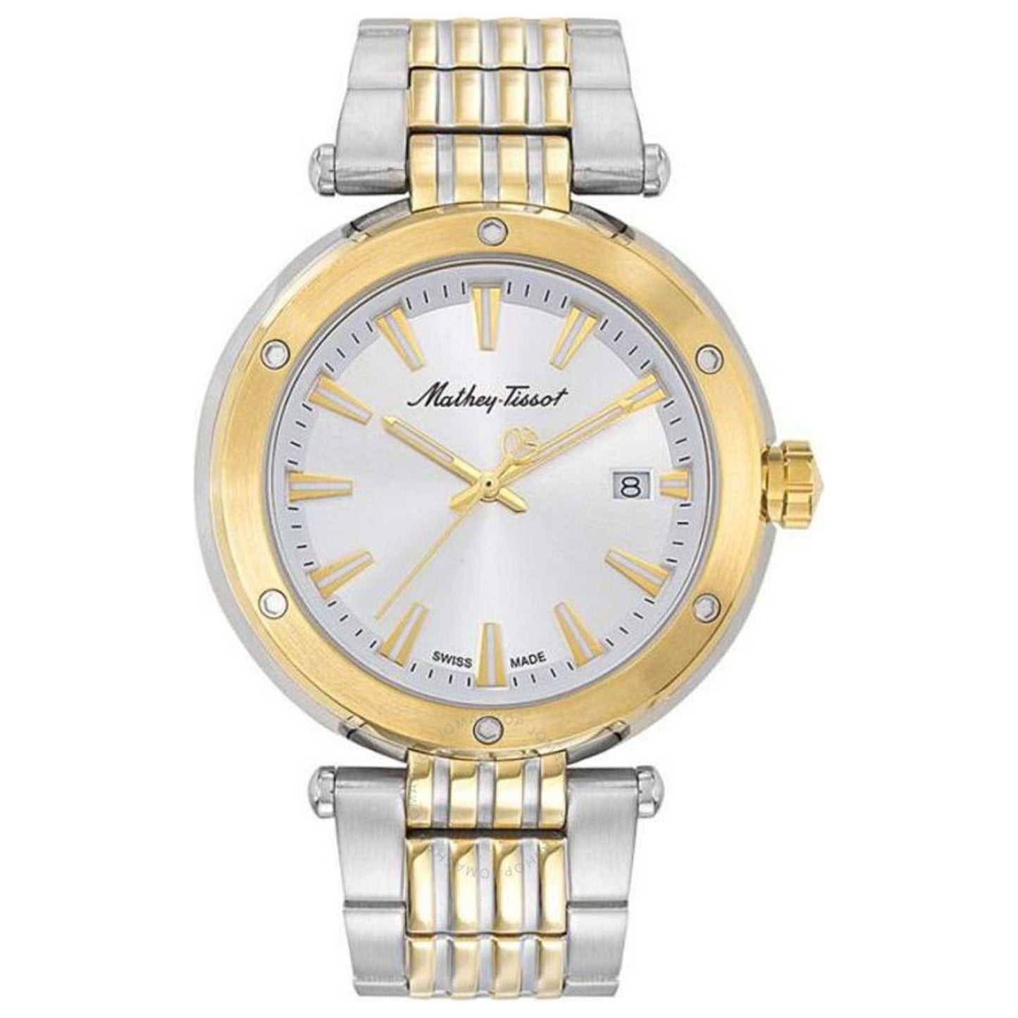 Front view of Mathey Tissot Neptune Men's Quartz Watch H912BI