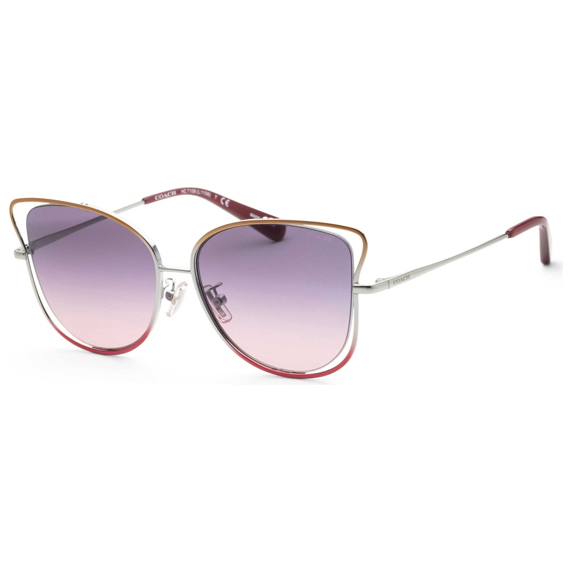 Front view of Coach Fashion Women's Sunglasses HC7106-9340I6-55