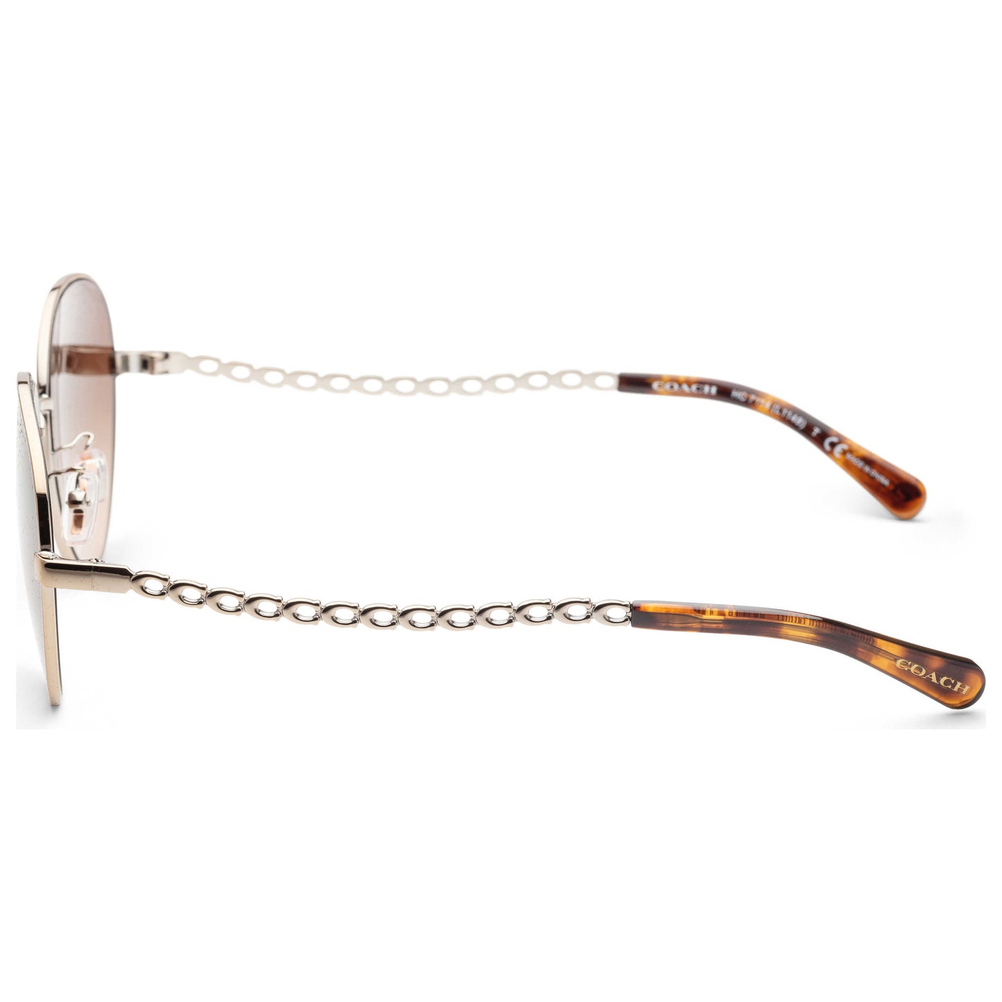 Left view of Coach Fashion Women's Sunglasses HC7114-900574-56