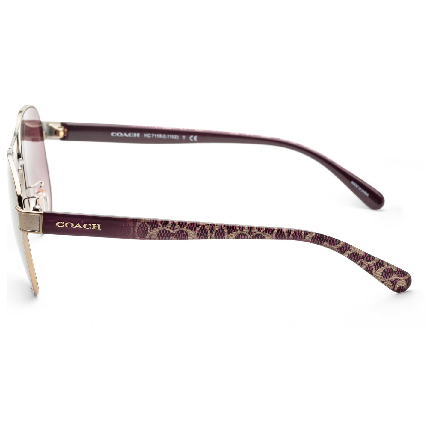 Left view of Coach Fashion Women's Sunglasses HC7115-90056F-59