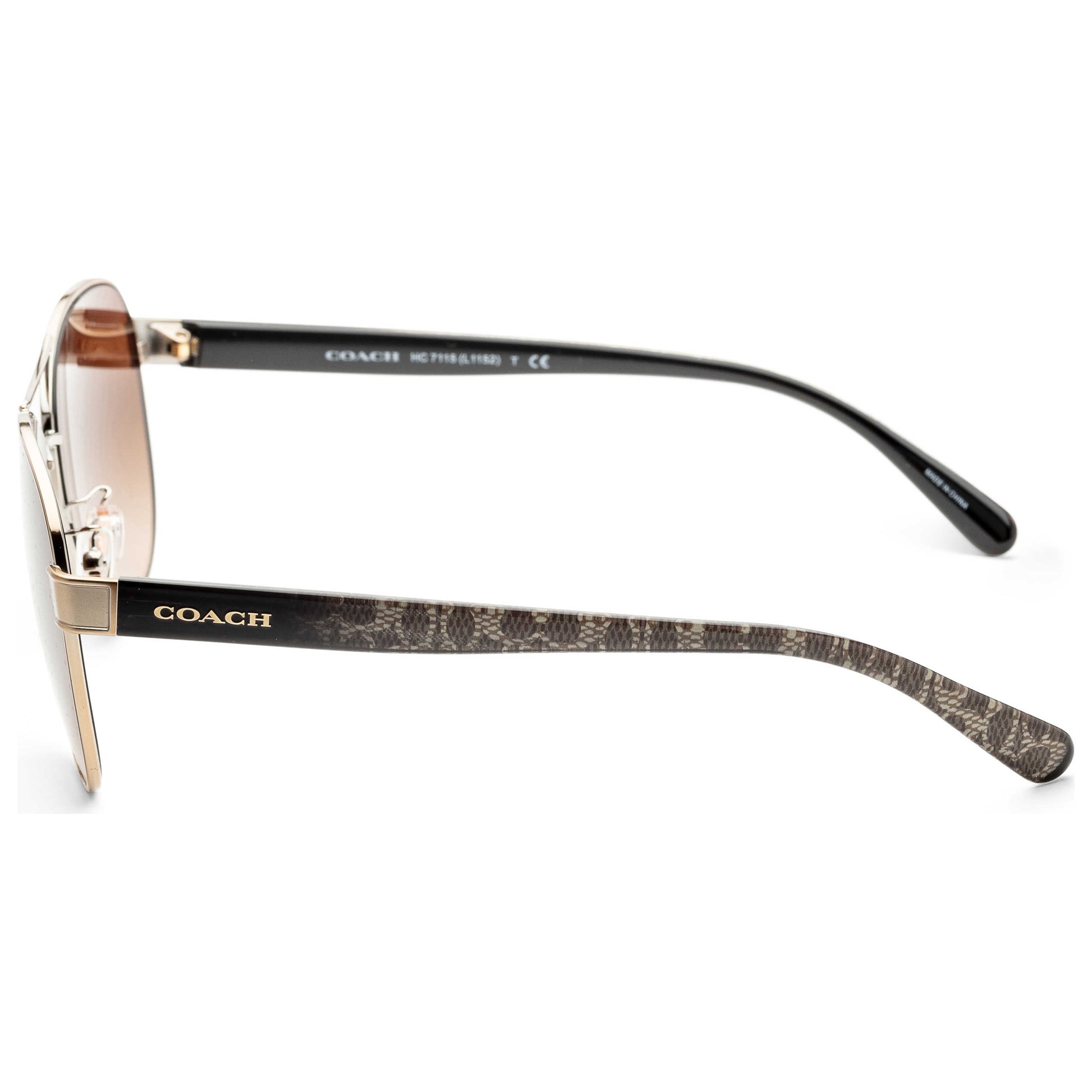 Left view of Coach Fashion Women's Sunglasses HC7115-900574-59