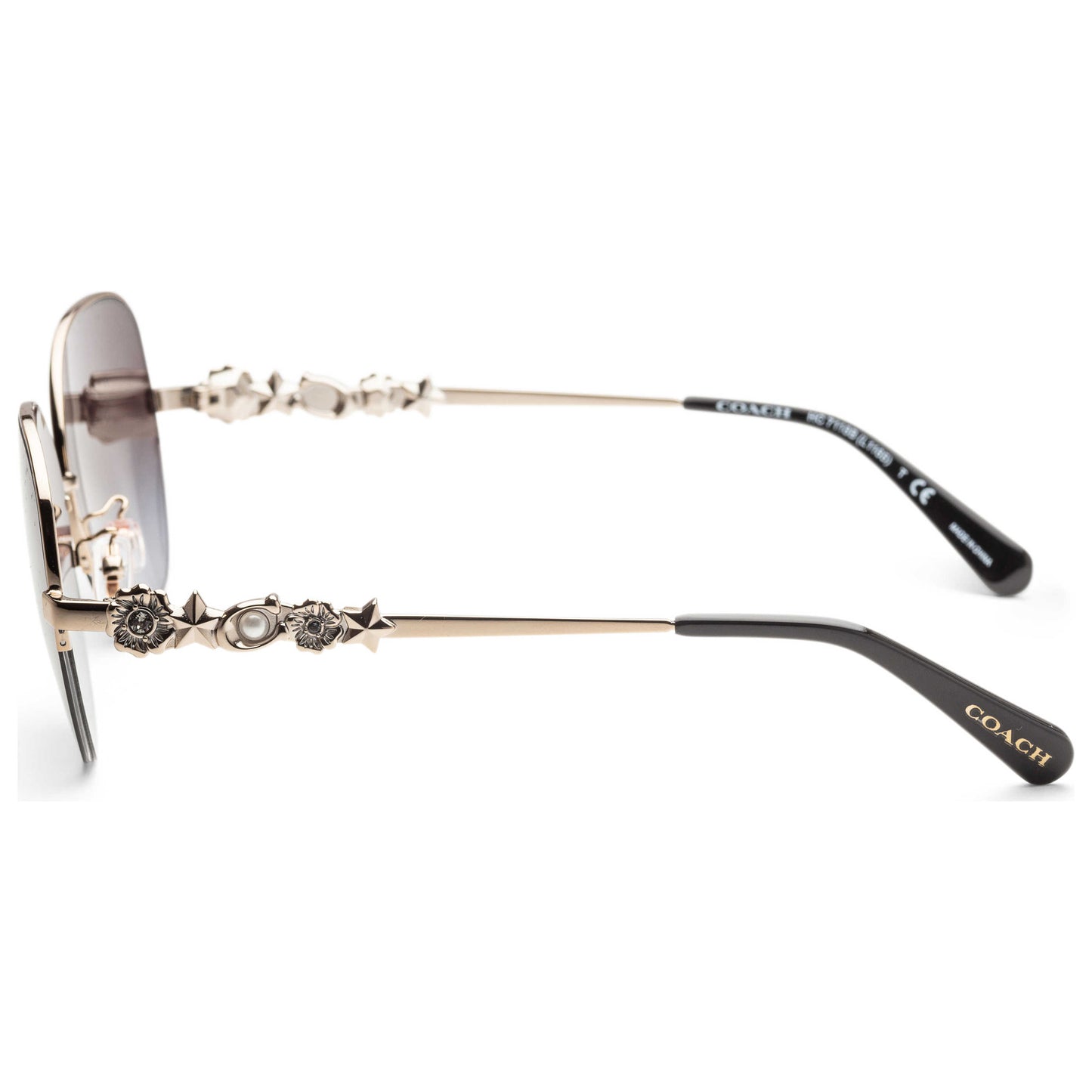 Left view of Coach Fashion Women's Sunglasses HC7118B-93468G-57