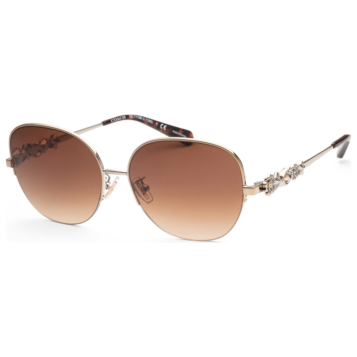 Front view of Coach Fashion Women's Sunglasses HC7118B-935674-57