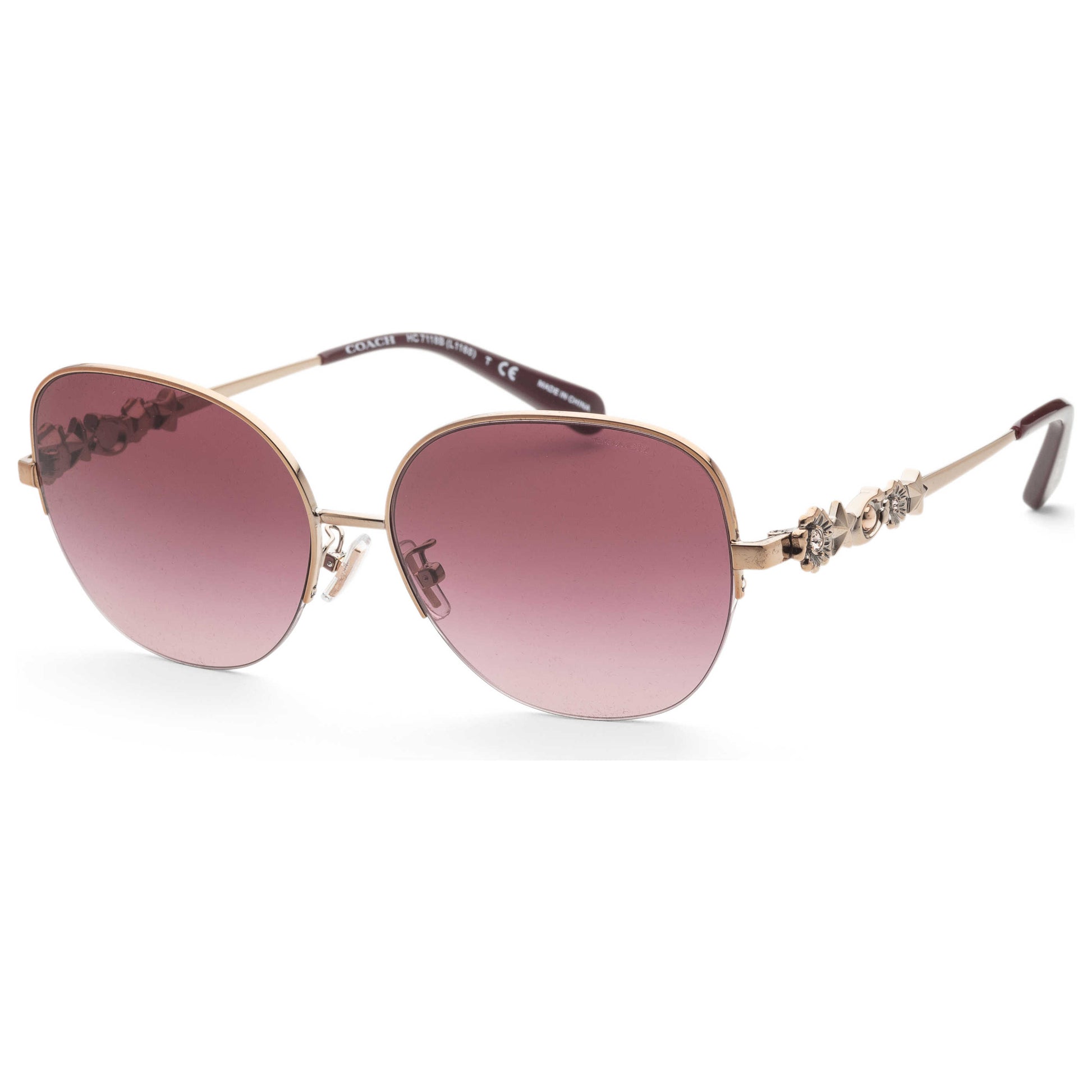 Front view of Coach Fashion Women's Sunglasses HC7118B-93668H-57