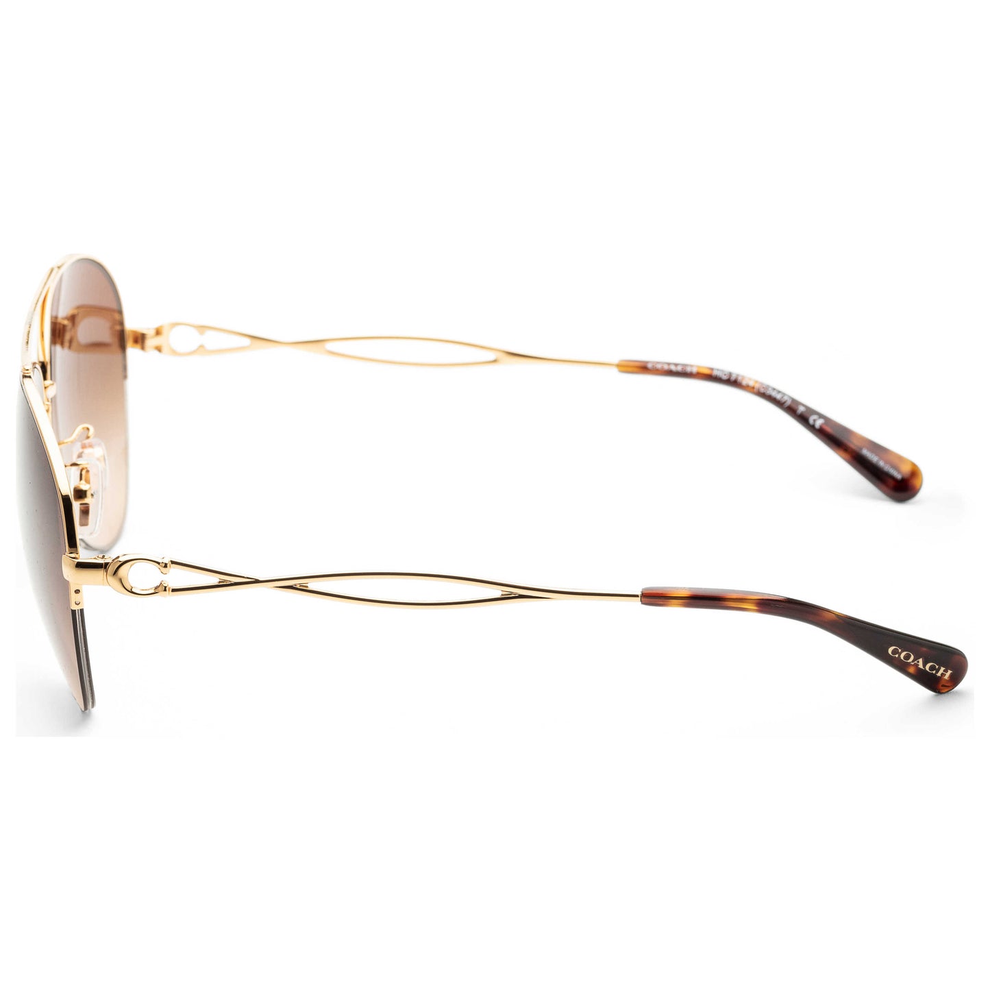 Left view of Coach Fashion Women's Sunglasses HC7124-933374-59