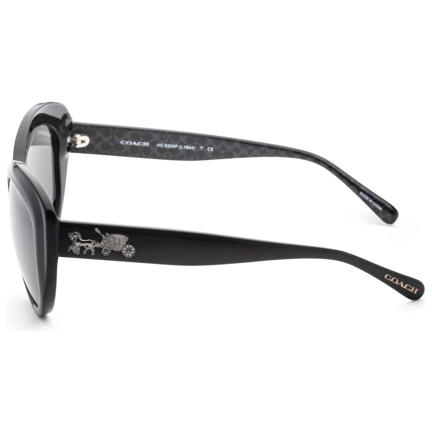 Left view of Coach Fashion Women's Sunglasses HC8206F-54206G-55