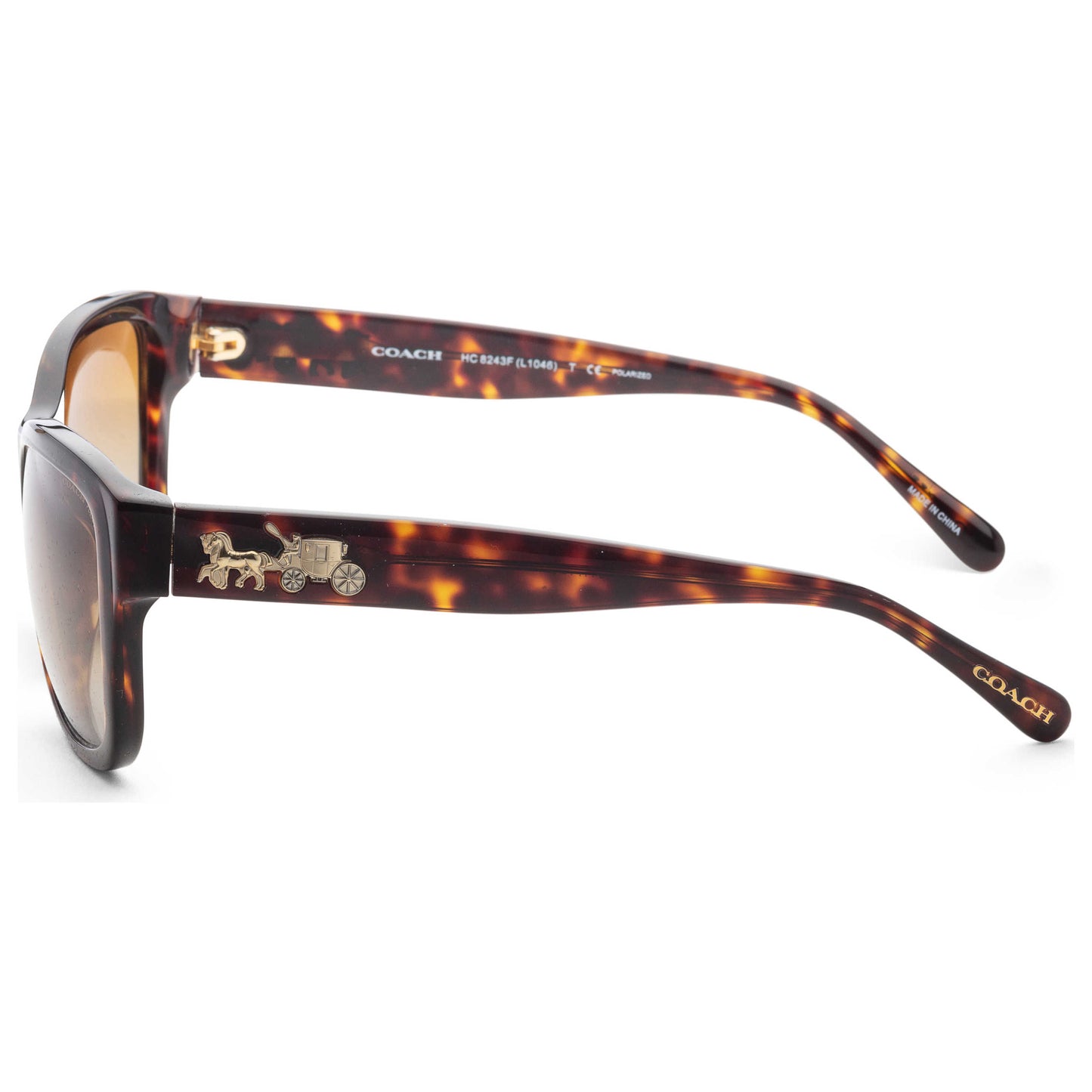 Left view of Coach Fashion Women's Sunglasses HC8243F-5417T5-55