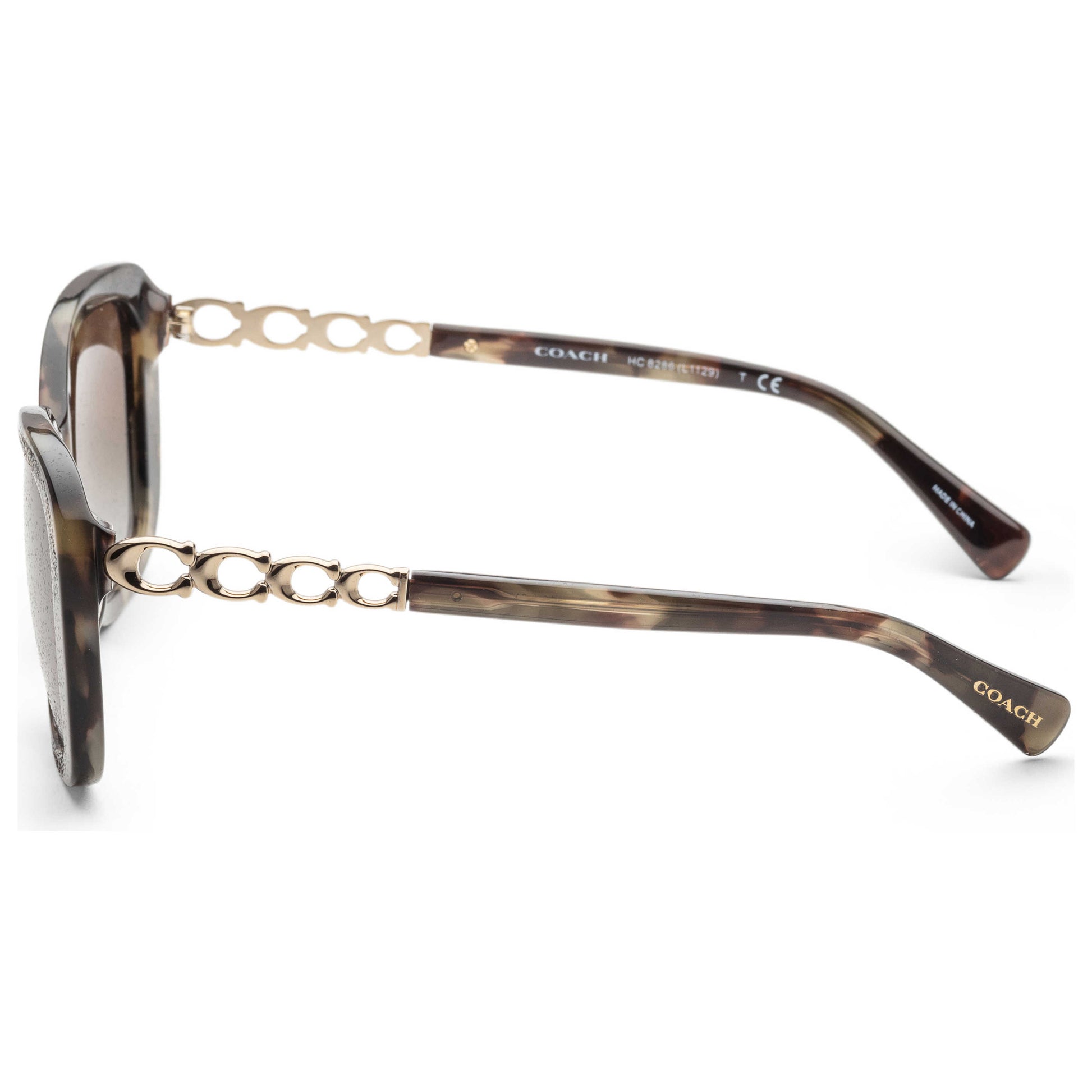 Left view of Coach Fashion Women's Sunglasses HC8286-55927Z-57