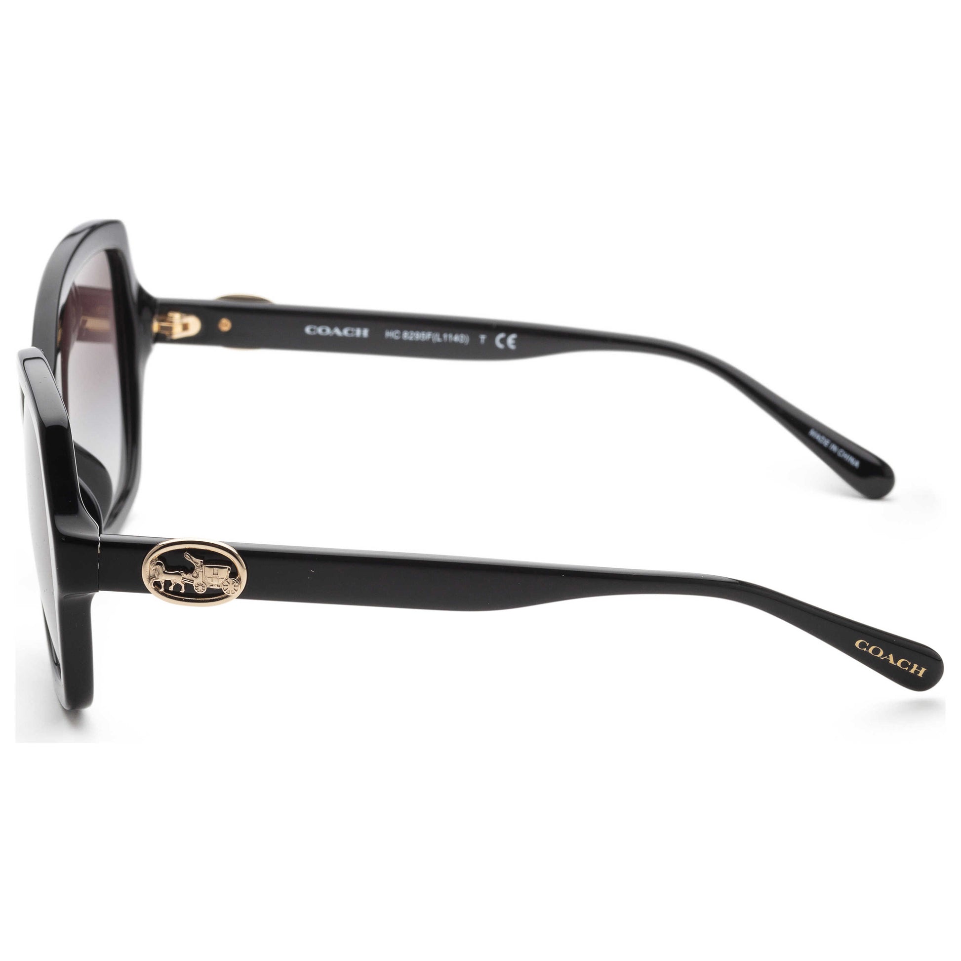 Left view of Coach Fashion Women's Sunglasses HC8295F-50028G-56