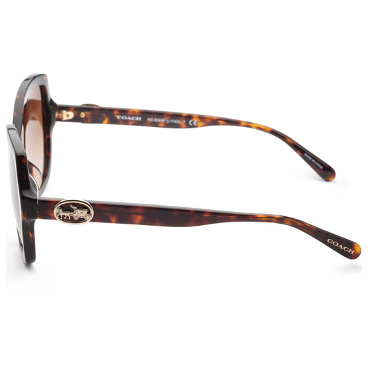 Left view of Coach Fashion Women's Sunglasses HC8295F-512074-56