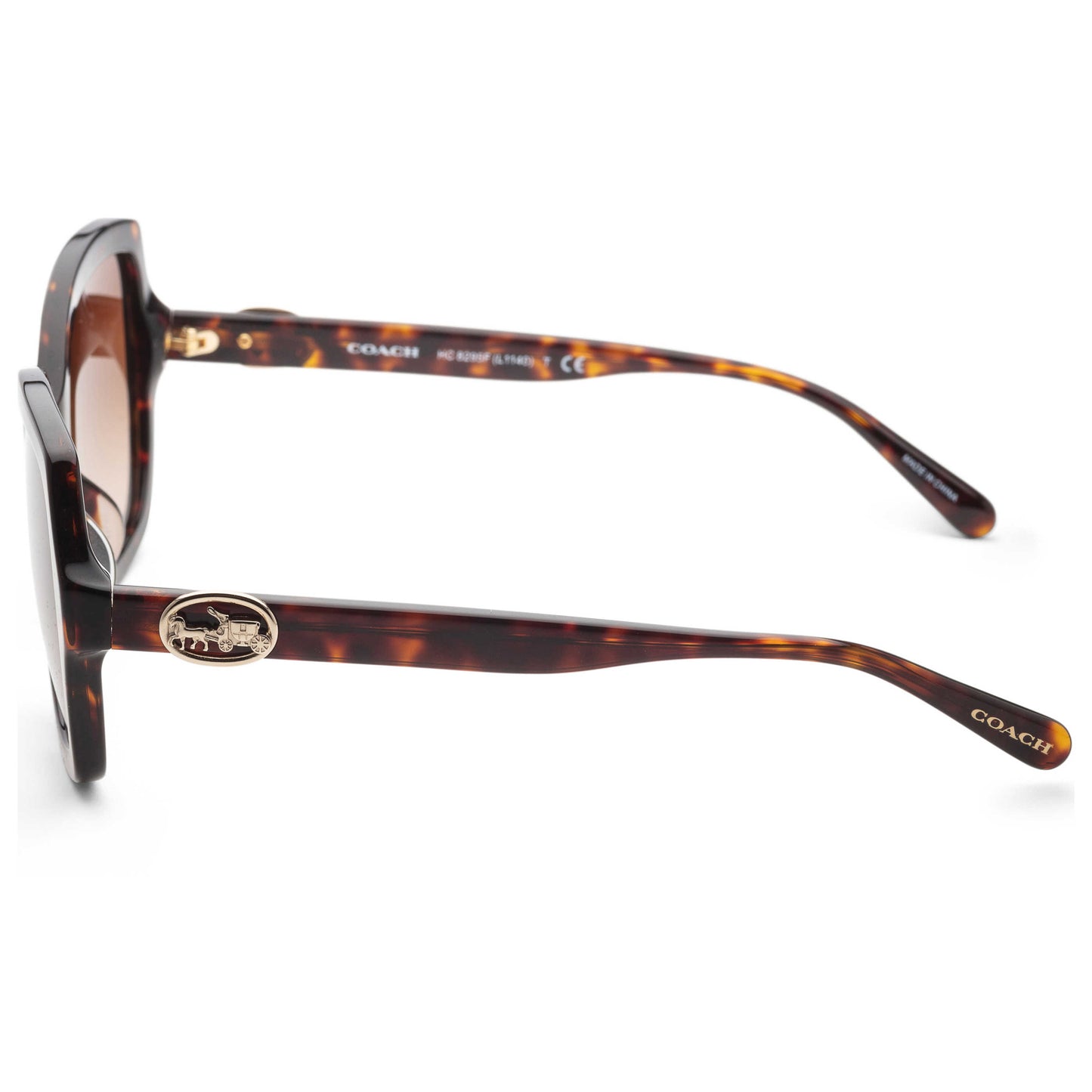 Left view of Coach Fashion Women's Sunglasses HC8295F-512074-56