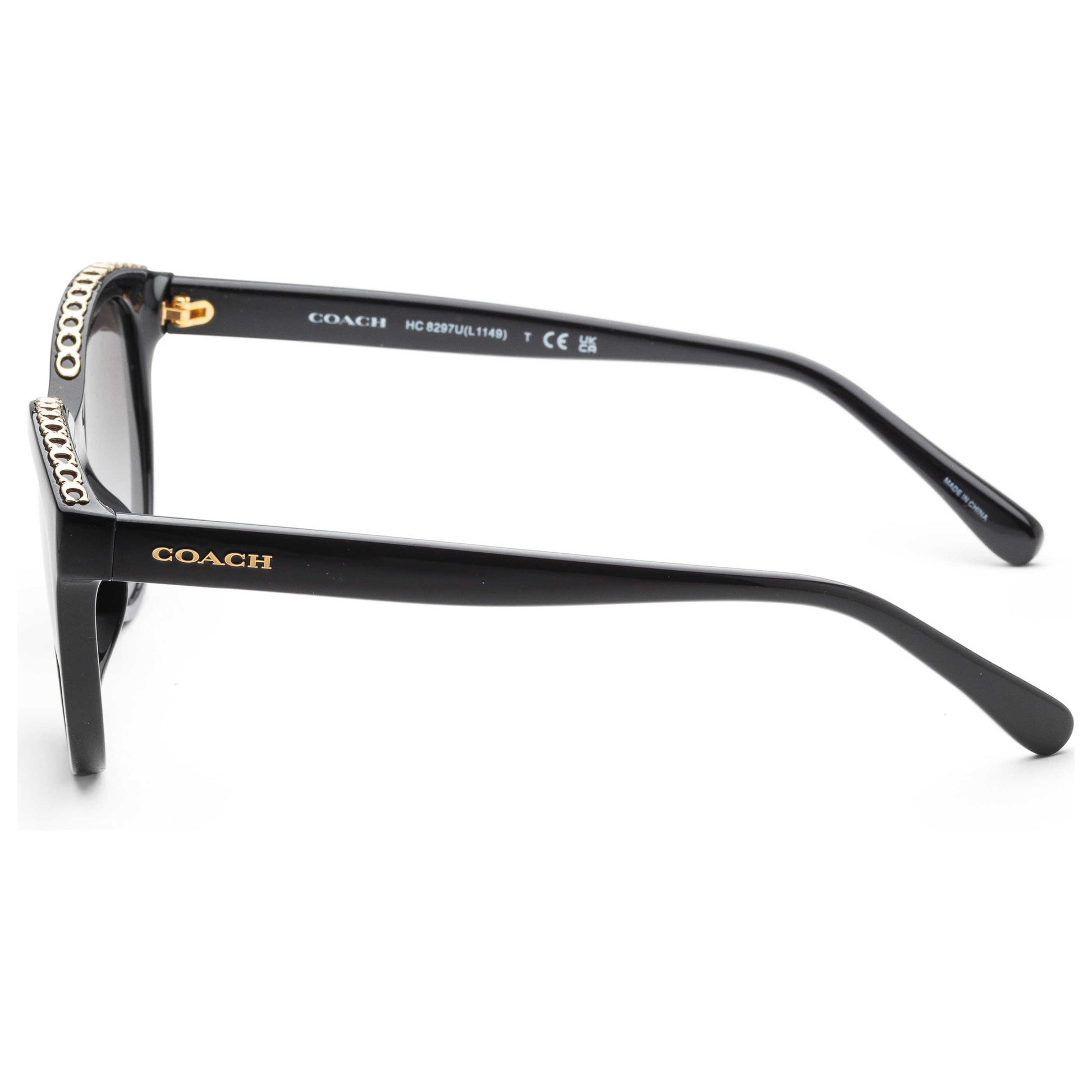 Left view of Coach Fashion Women's Sunglasses HC8297U-50028G-52