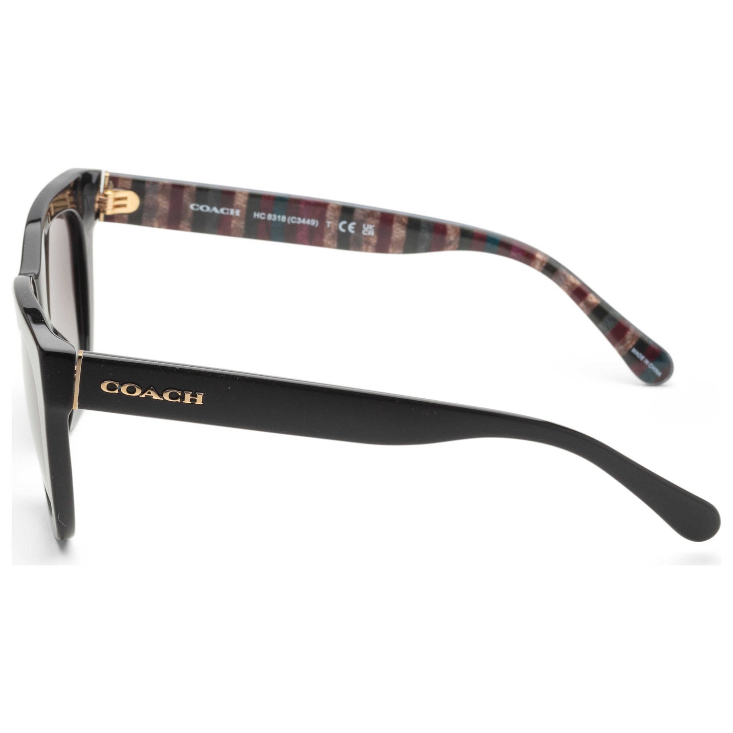 Left view of Coach Fashion Women's Sunglasses HC8318-50028G-52