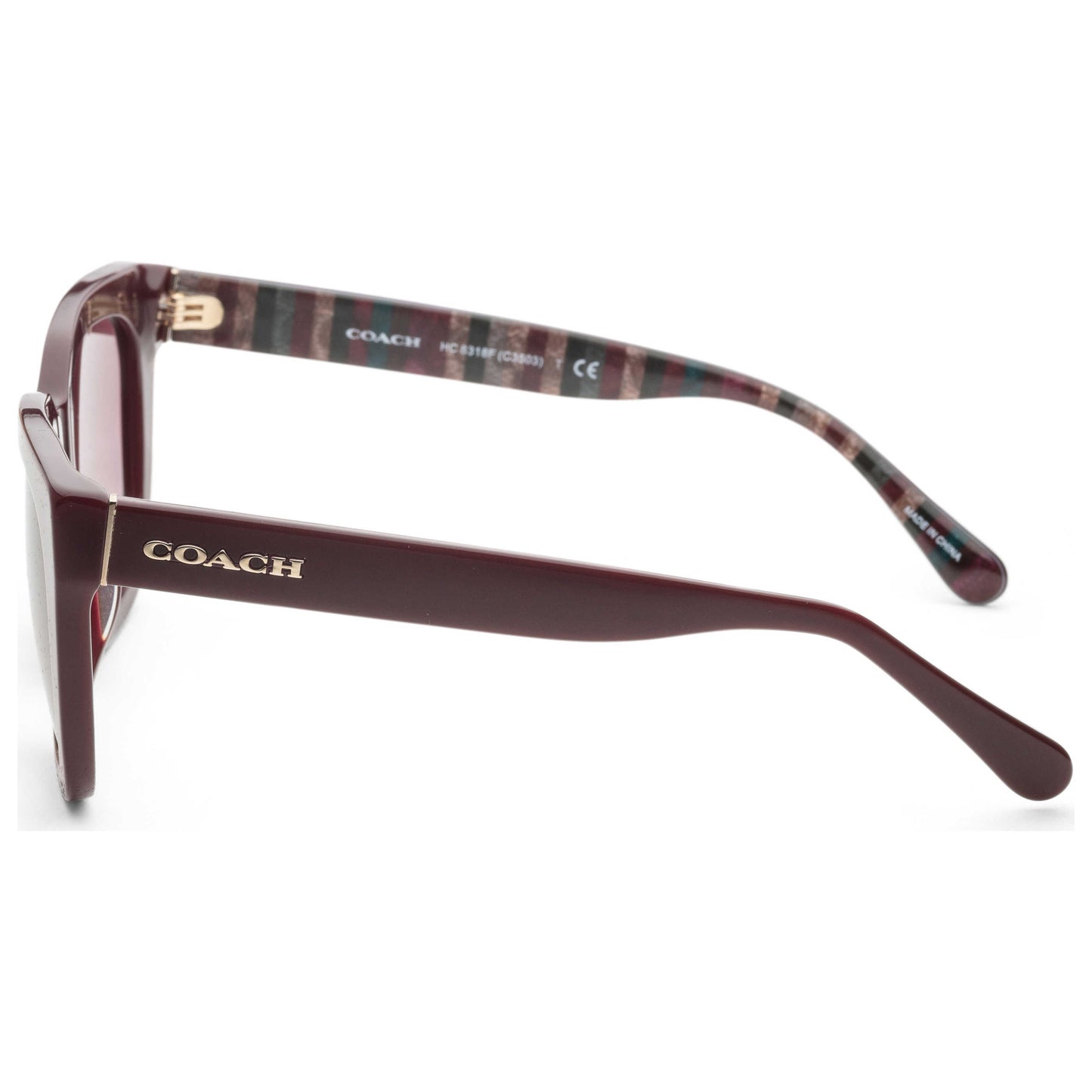 Left view of Coach Fashion Women's Sunglasses HC8318F-54798H-54