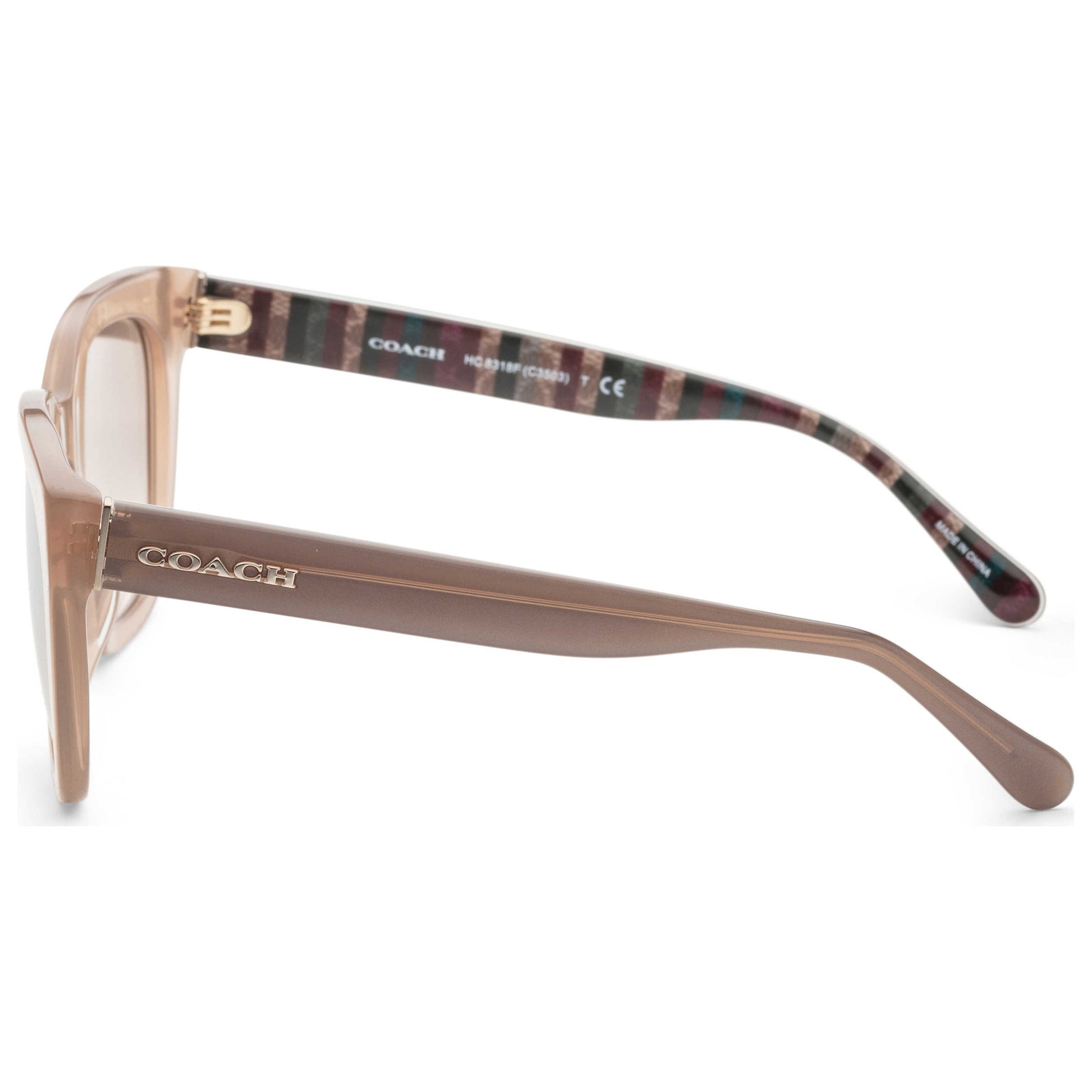 Left view of Coach Fashion Women's Sunglasses HC8318F-55238Z-54