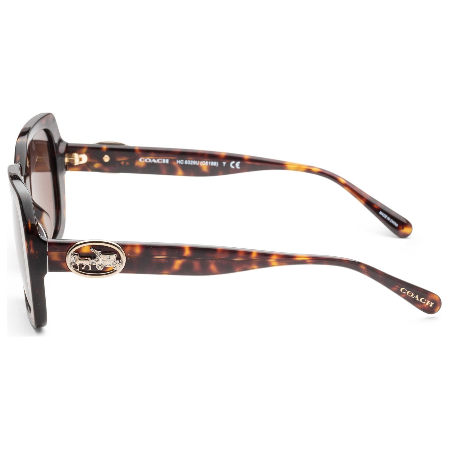 Left view of Coach Fashion Women's Sunglasses HC8329U-512073-53