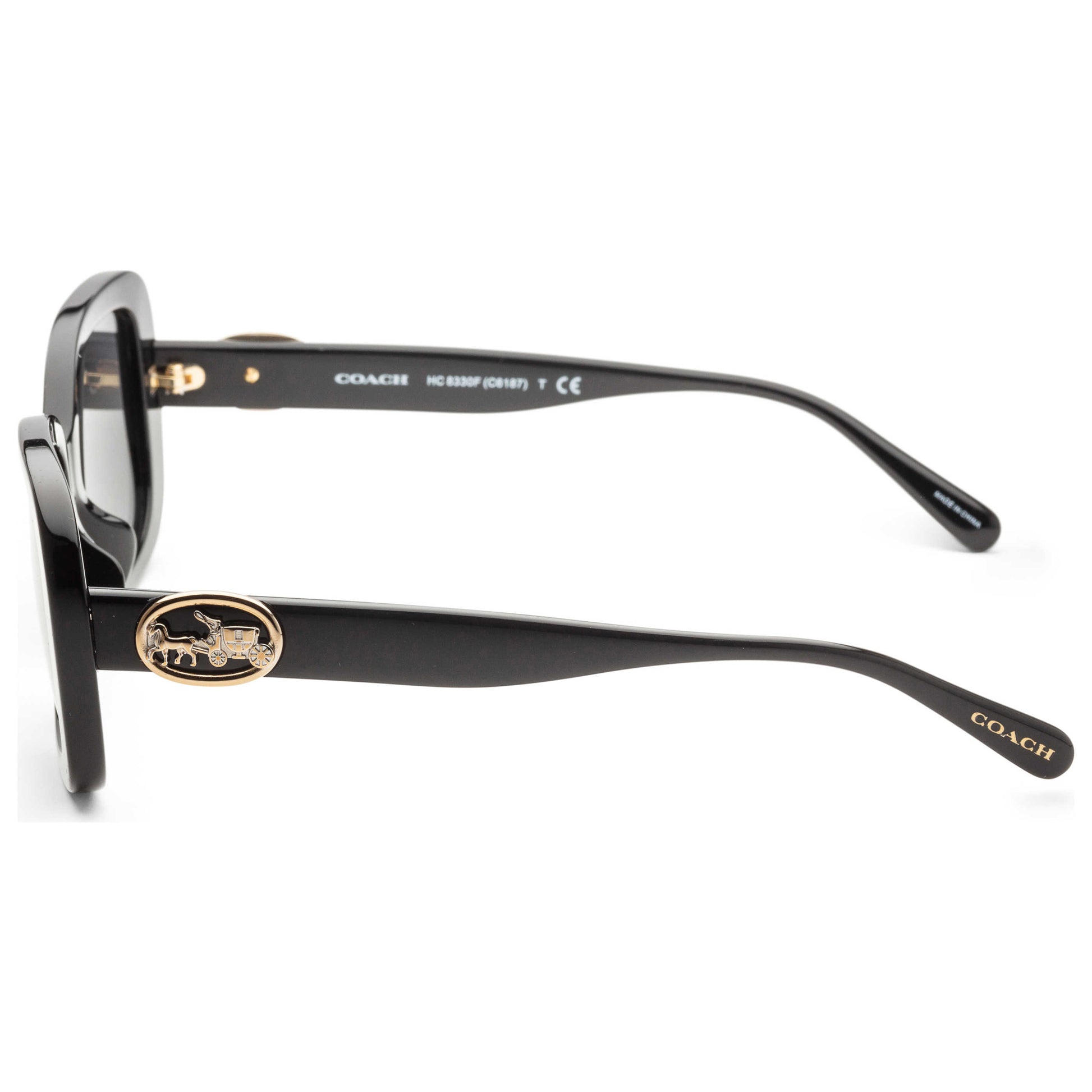 Left view of Coach Fashion Women's Sunglasses HC8330F-500287-56