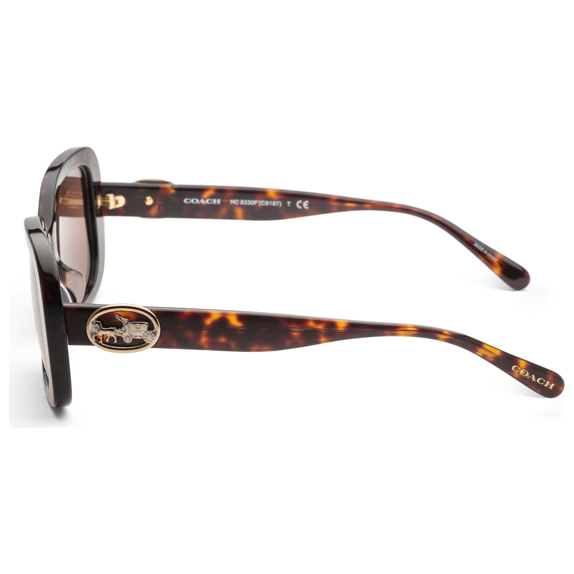 Left view of Coach Fashion Women's Sunglasses HC8330F-512073-56