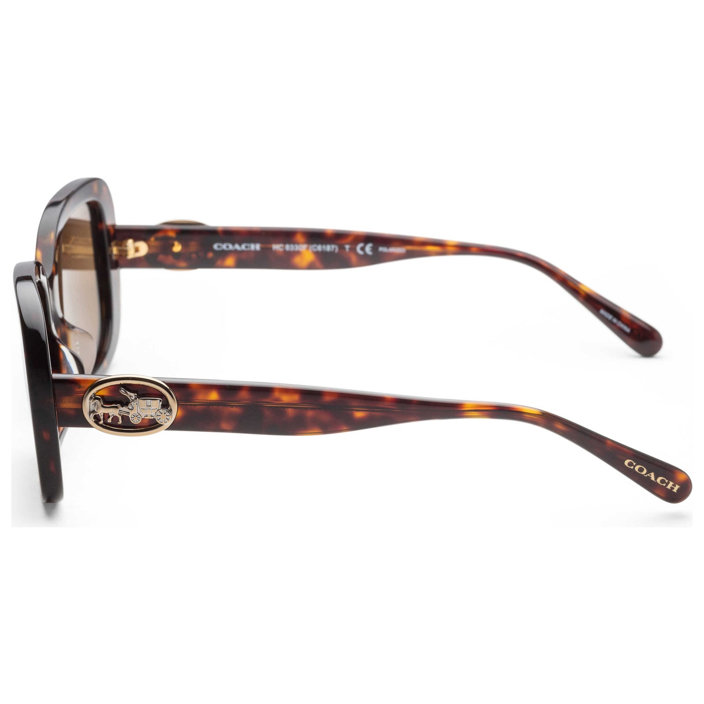 Left view of Coach Fashion Women's Sunglasses HC8330F-512083-56