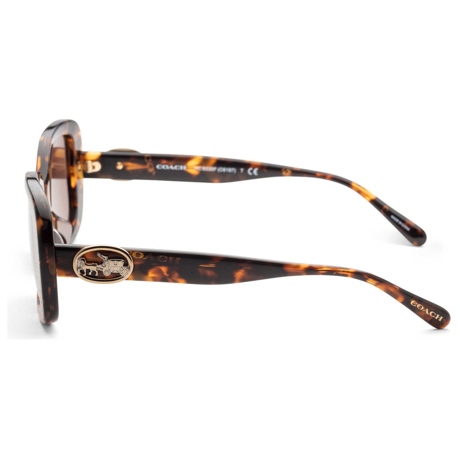 Left view of Coach Fashion Women's Sunglasses HC8330F-565973-56