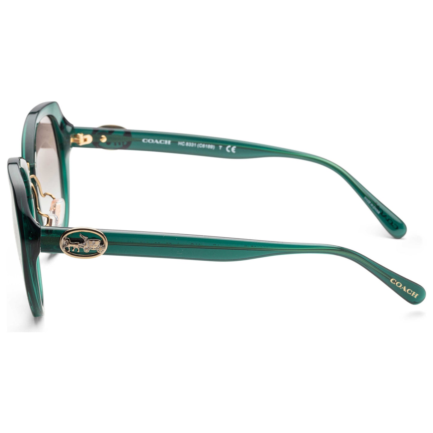 Left view of Coach Fashion Men's Sunglasses HC8331-56618E-55