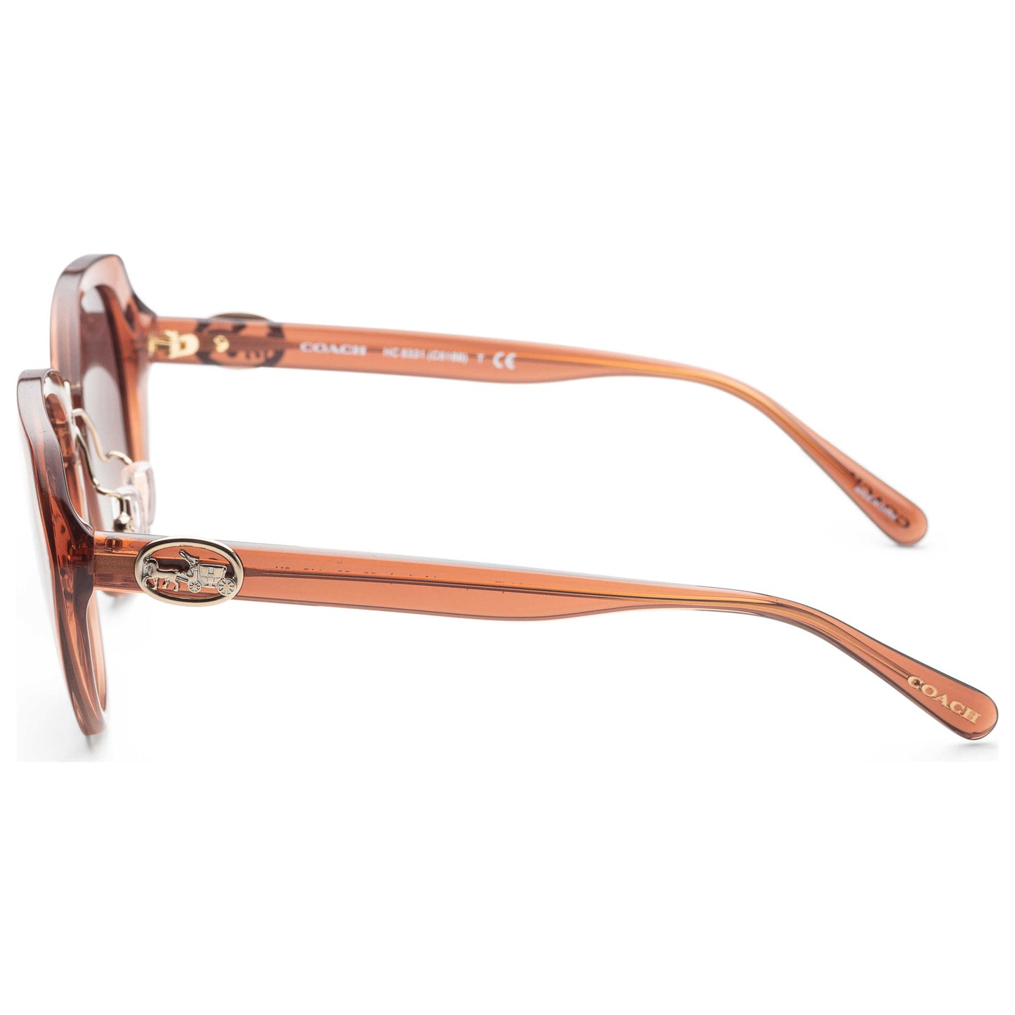 Left view of Coach Fashion Women's Sunglasses HC8331-5662G9-55