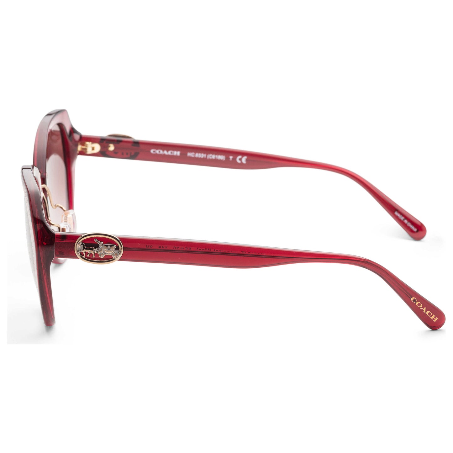 Left view of Coach Fashion Women's Sunglasses HC8331-566713-55