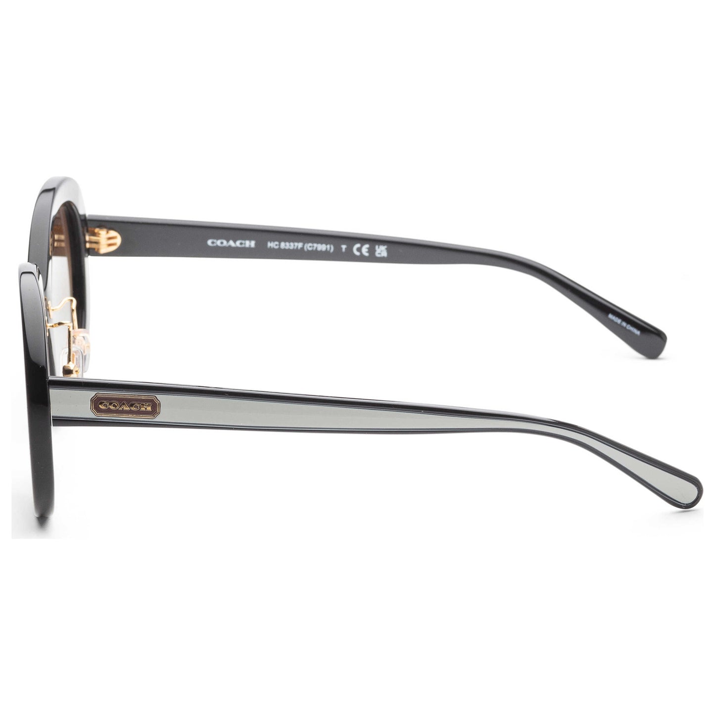 Left view of Coach Fashion Women's Sunglasses HC8337F-50027Z-55