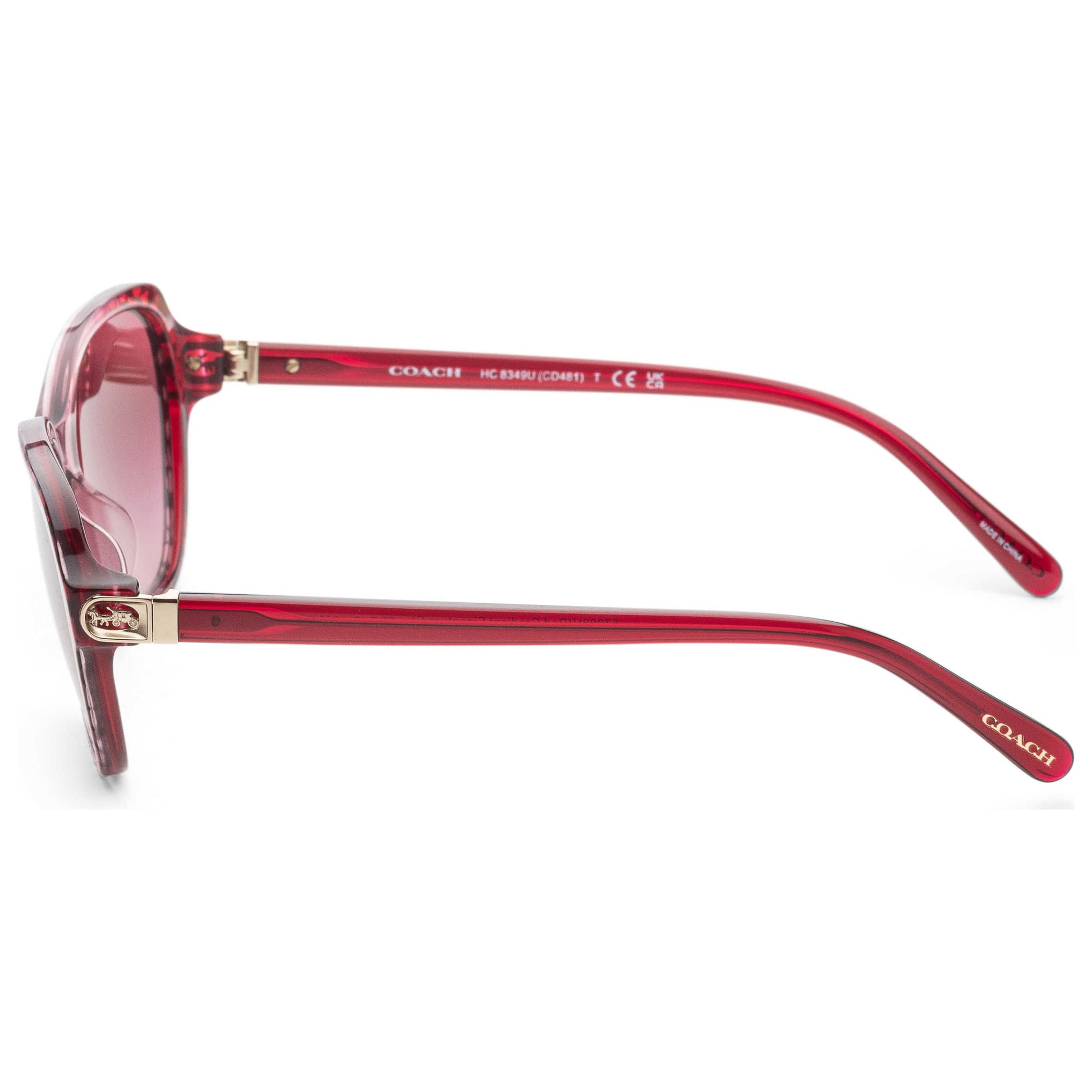 Left view of Coach Fashion Women's Sunglasses HC8349U-57098H-56