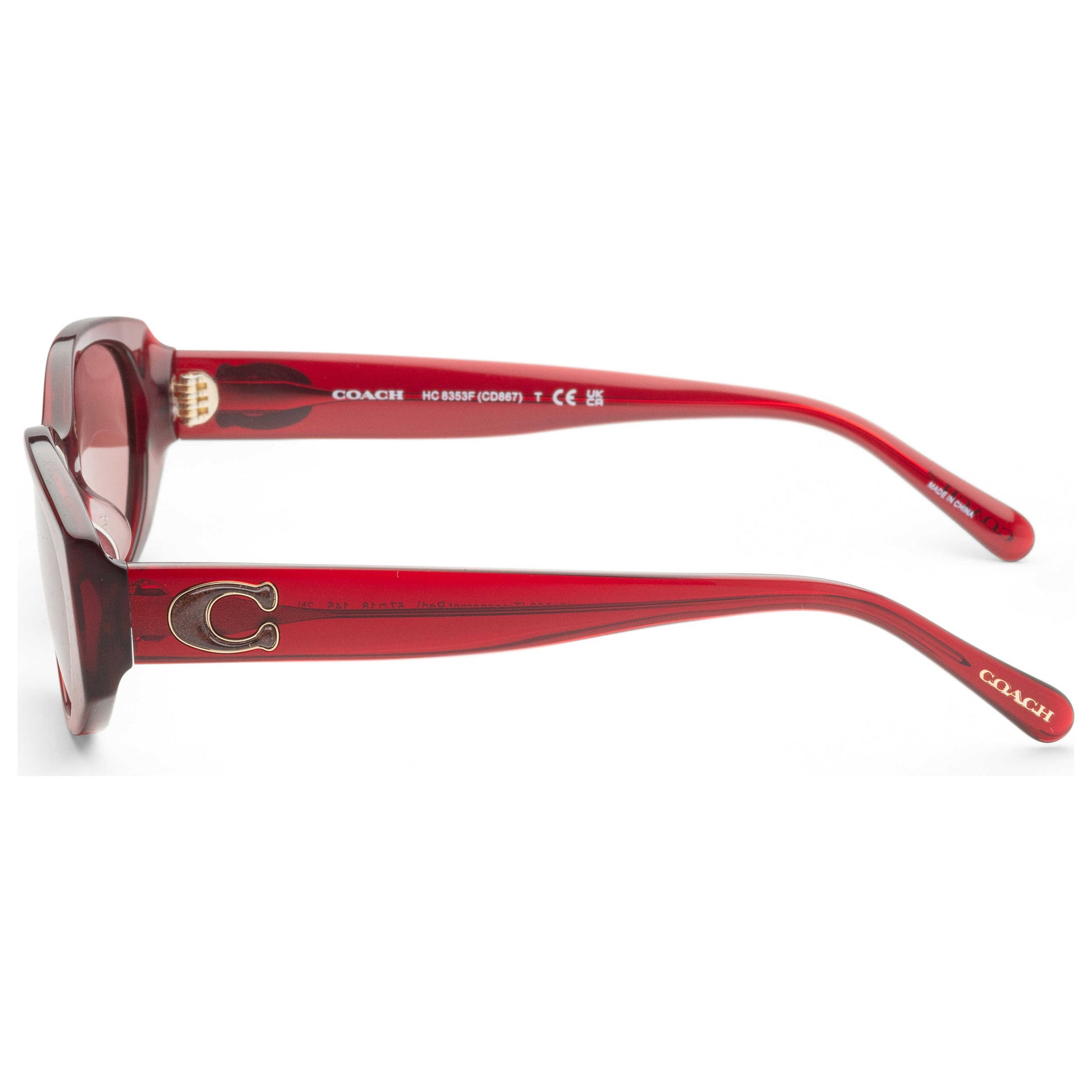 Left view of Coach Fashion Women's Sunglasses HC8353F-571369-57