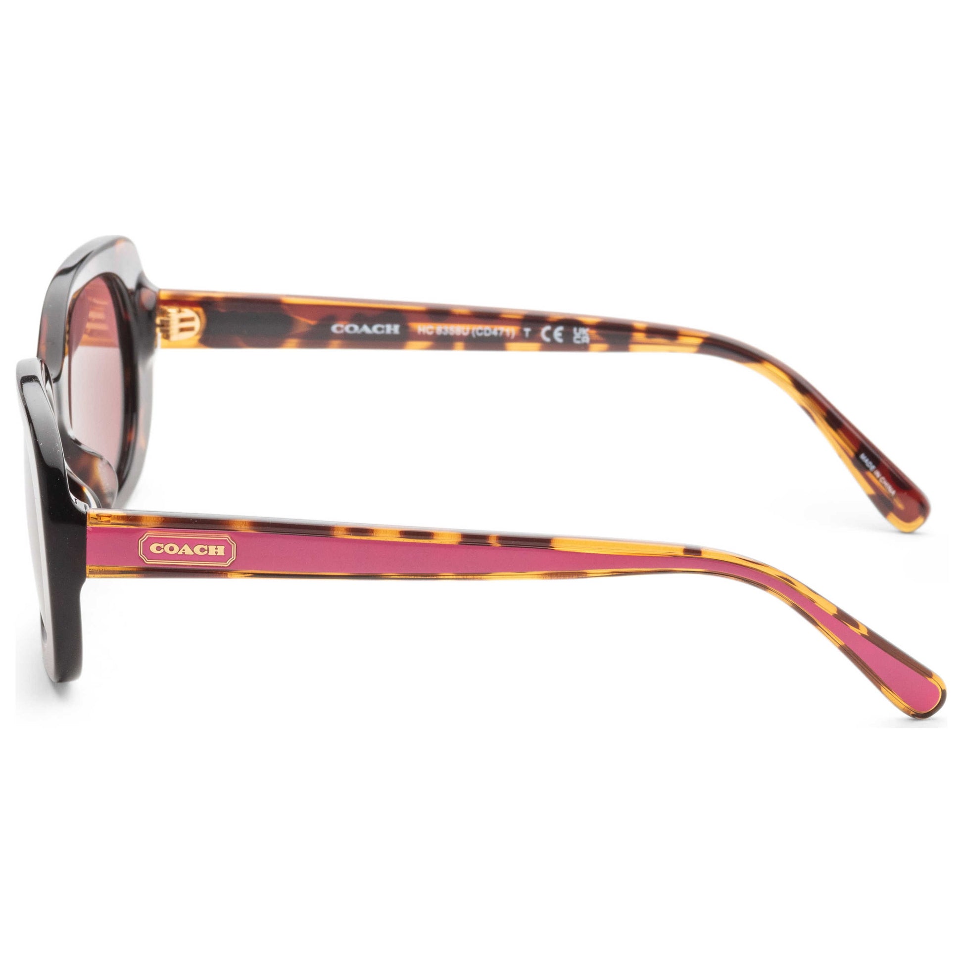 Left view of Coach Fashion Women's Sunglasses HC8358U-512069-54