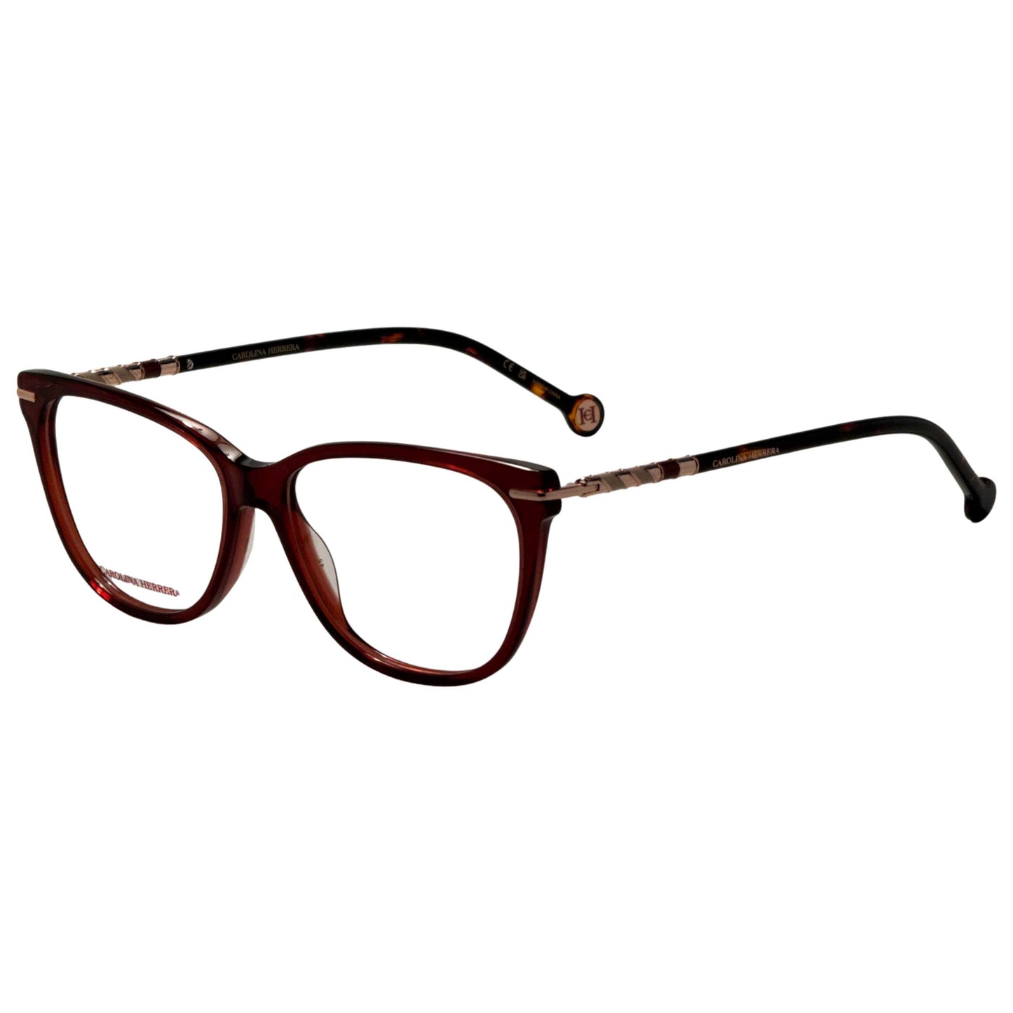 Front view of Carolina Herrera Women's Opticals HER0096-YDC-56