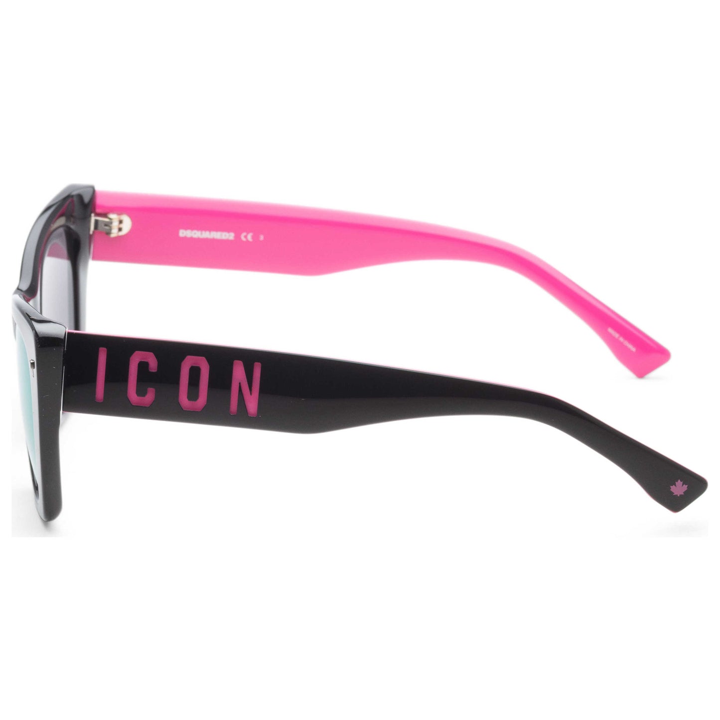 Left view of Dsquared2 Women's Sunglasses ICON0006S-03MR-TE