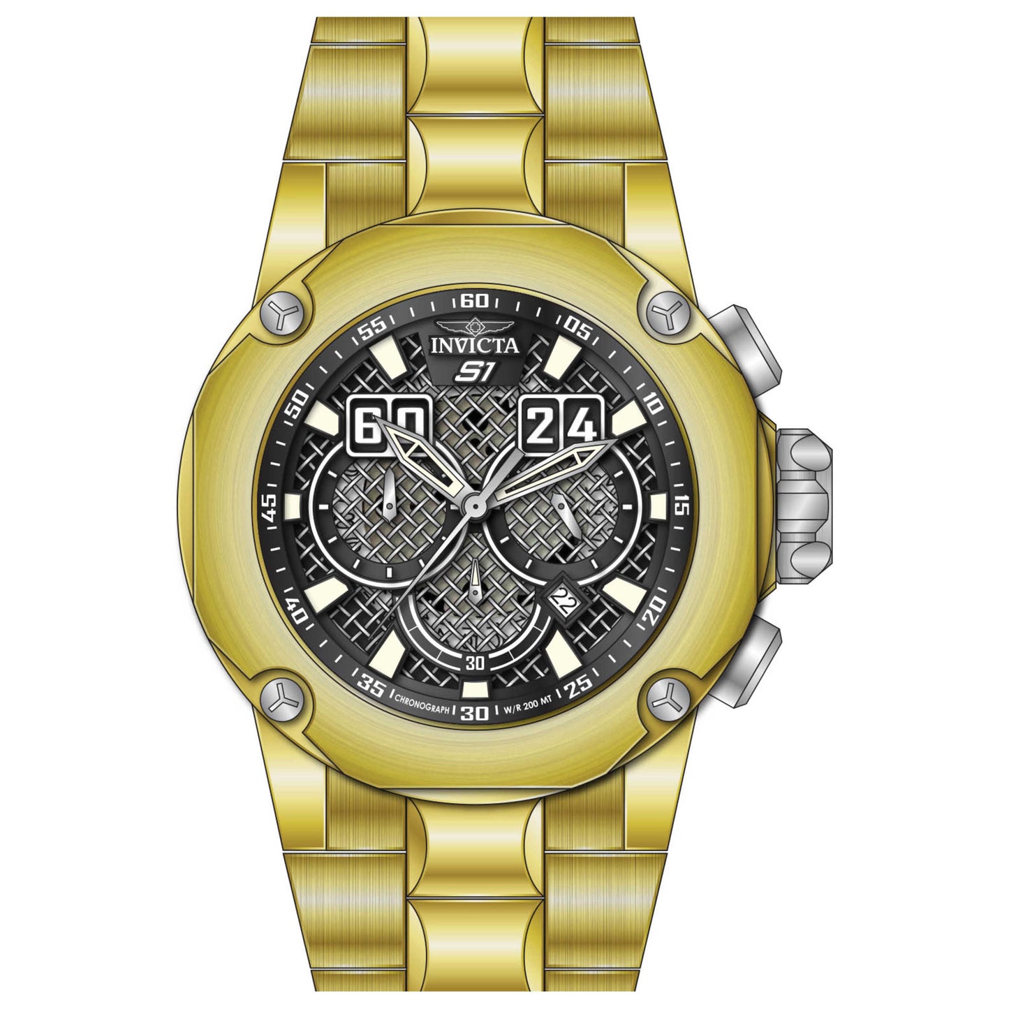 Front view of Invicta S1 Rally Men's Quartz Watch IN-25295