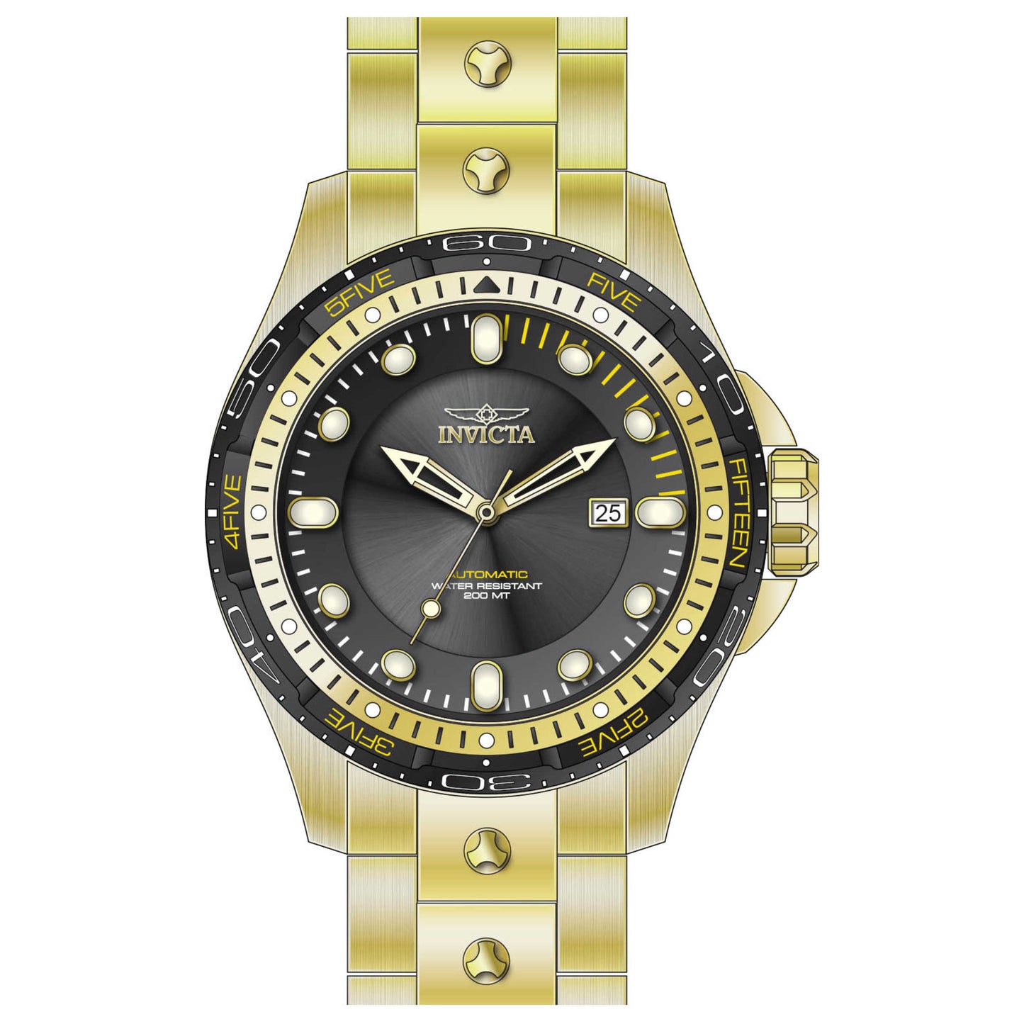 Front view of Invicta Hydromax Men's Automatic Watch IN-32239