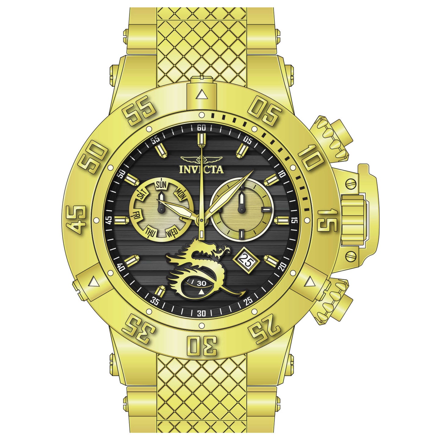 Front view of Invicta Subaqua Men's Quartz Watch IN-33405