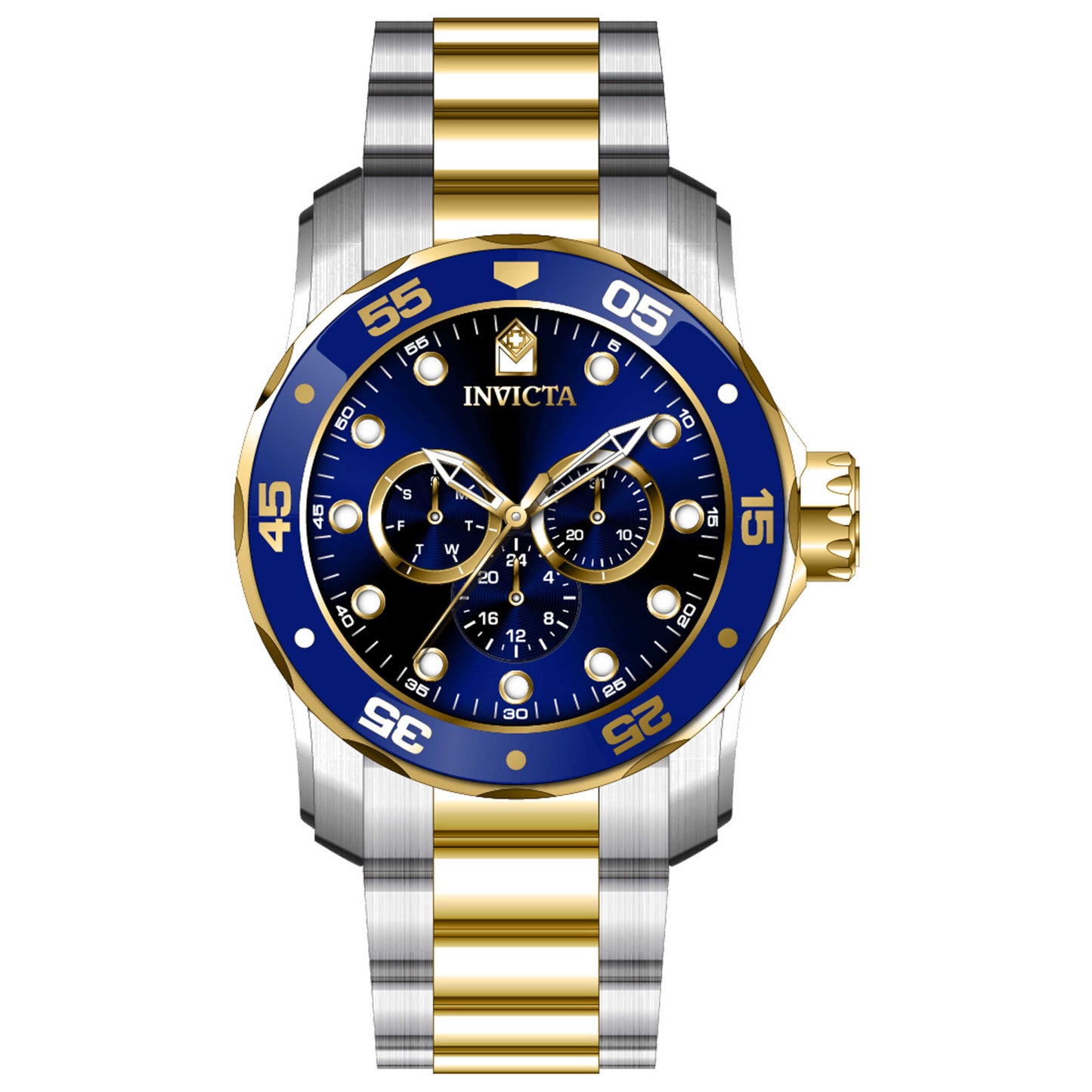 Front view of Invicta Pro Diver Men's Quartz Watch IN-45724