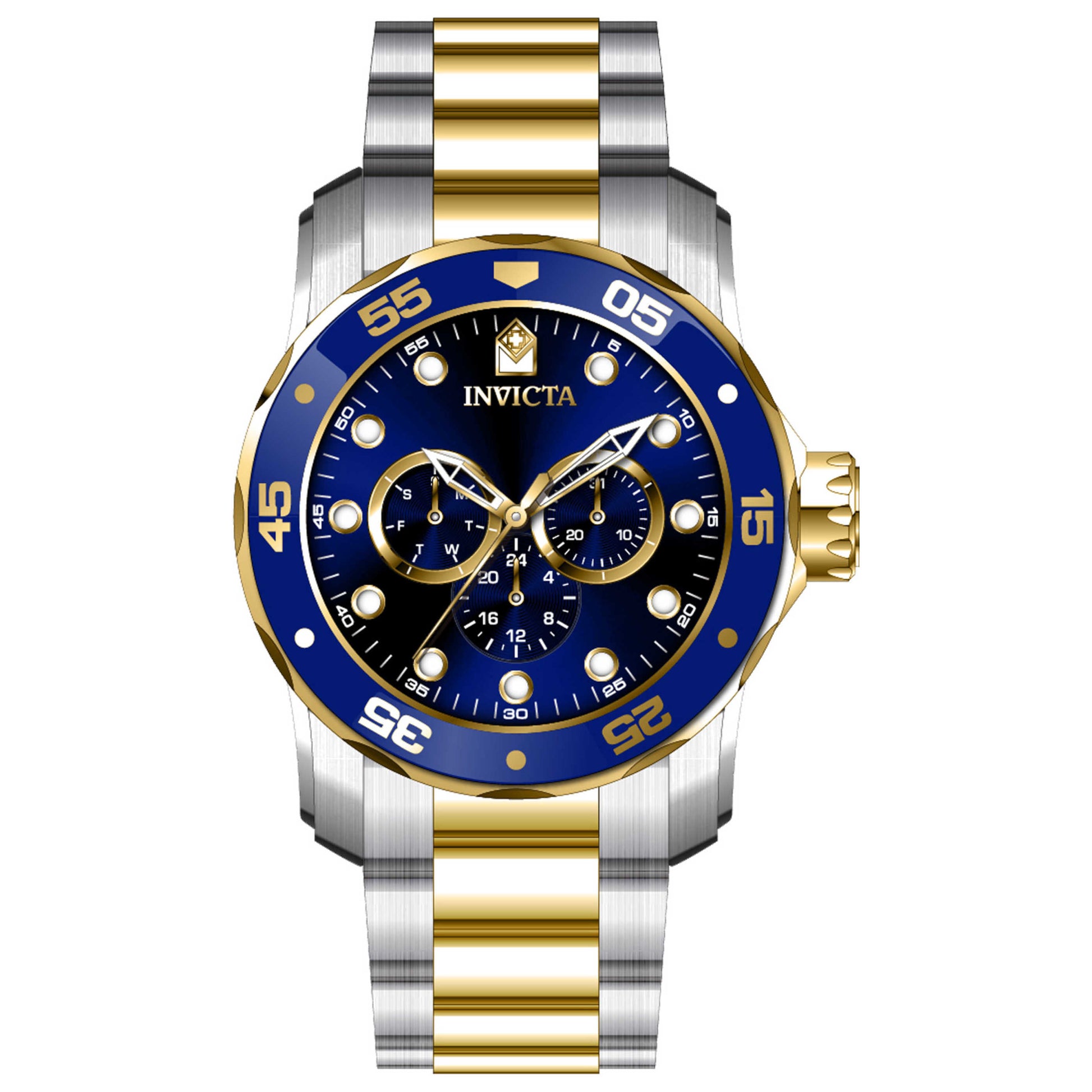 Front view of Invicta Pro Diver Men's Quartz Watch IN-45724