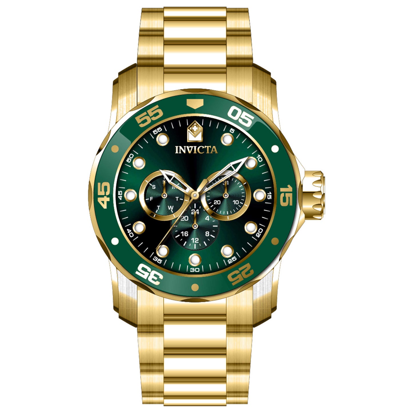 Front view of Invicta Pro Diver Men's Quartz Watch IN-45727