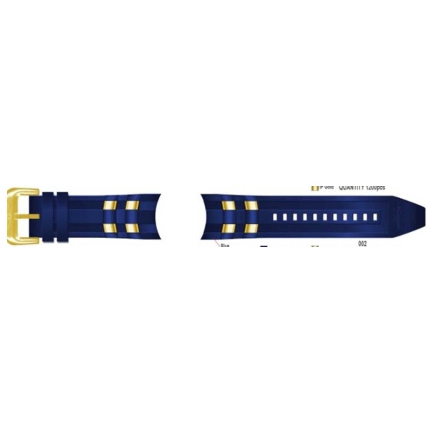 Front view of Invicta Packaging & Display Unisex Watch Strap IN-C00190PUBLUEGT