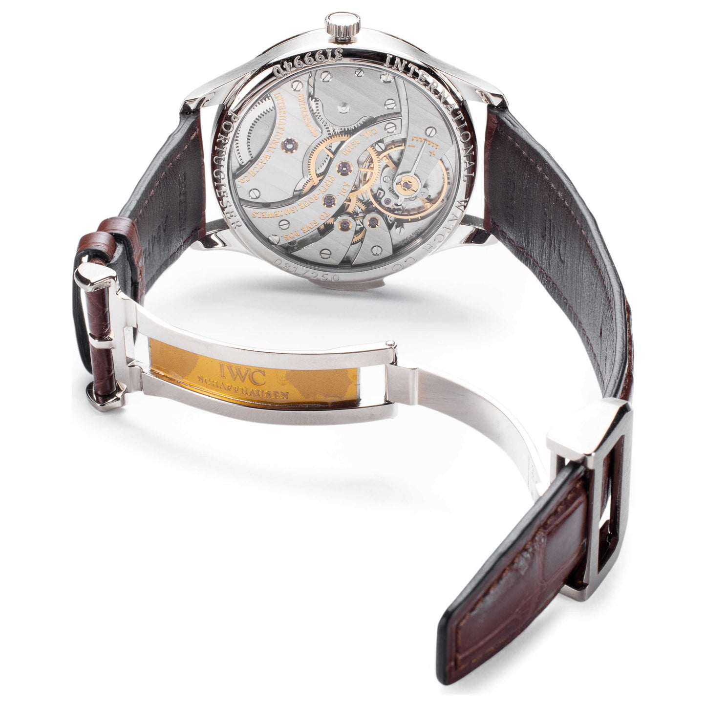 Back view of IWC Portuguese Men's Manual-Wind Watch IW524205
