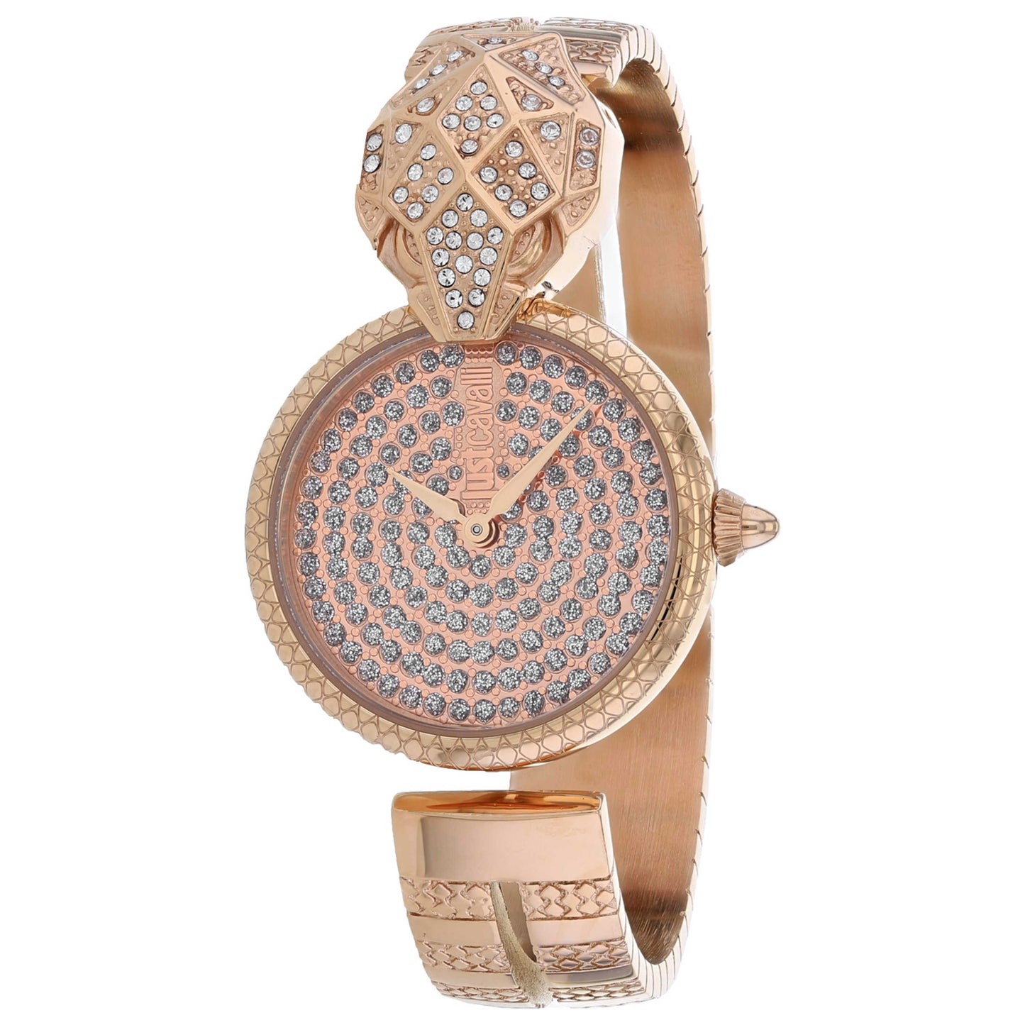 Front view of Just Cavalli Glam Chic Snake Women's Quartz Watch JC1L086M0035