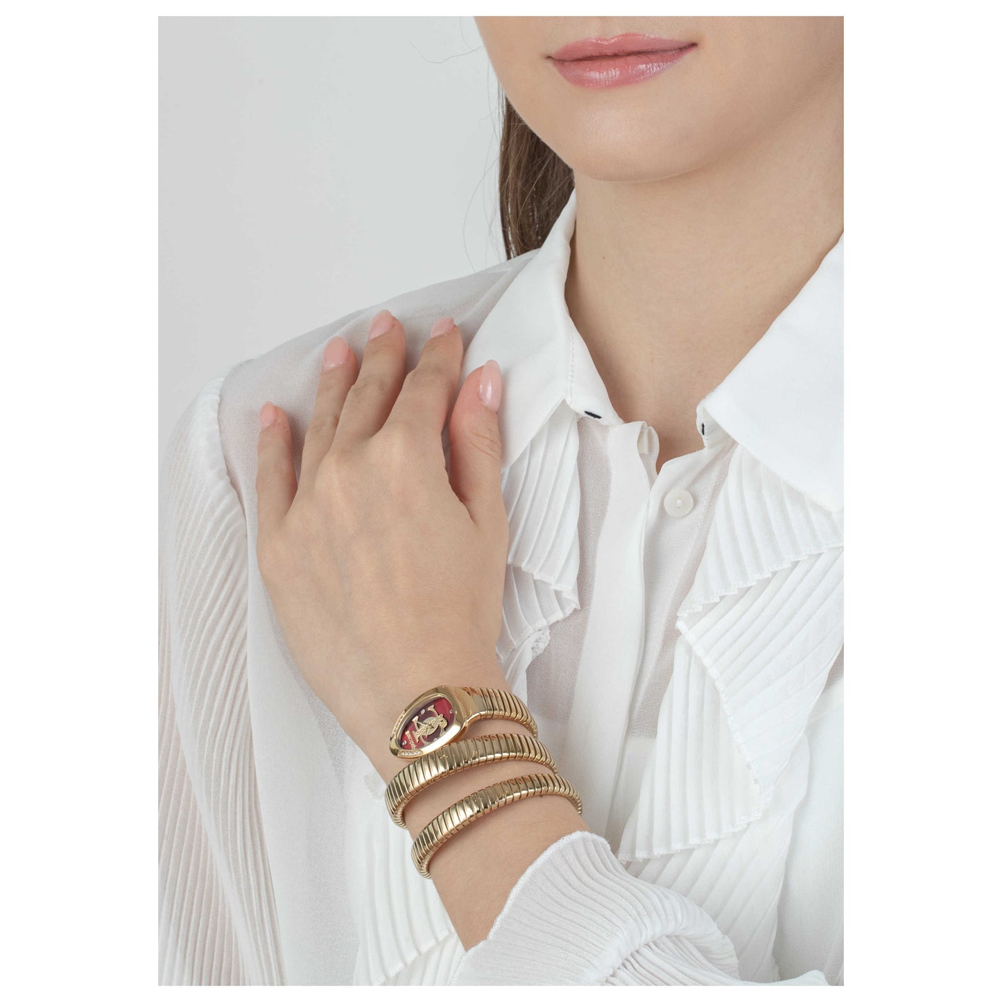 Just Cavalli Signature Snake Glam Evo 5 Doppio Women's Quartz Watch JC1L228M0045 - Image #5