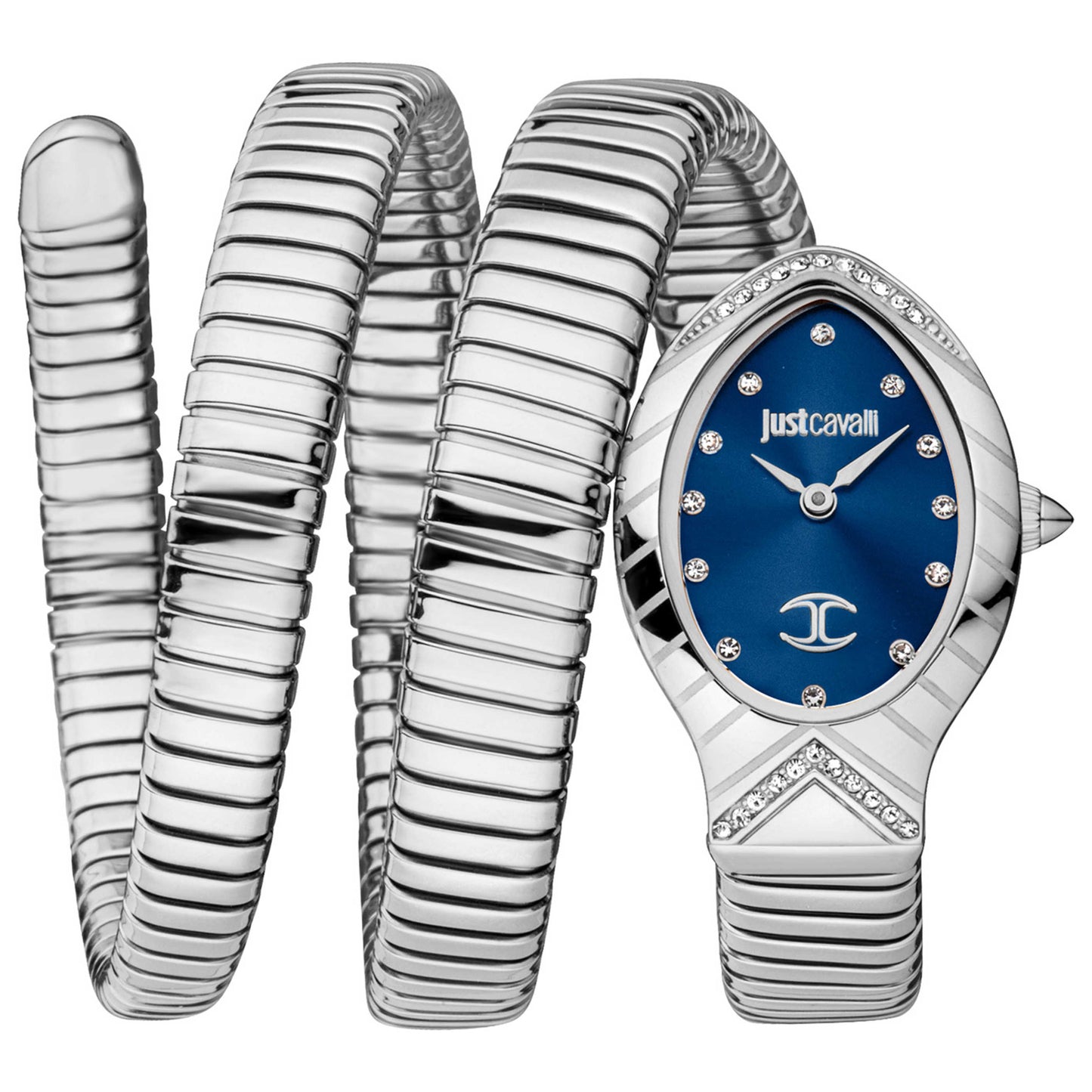 Front view of Just Cavalli Signature Snake Women's Quartz Watch JC1L248M0015